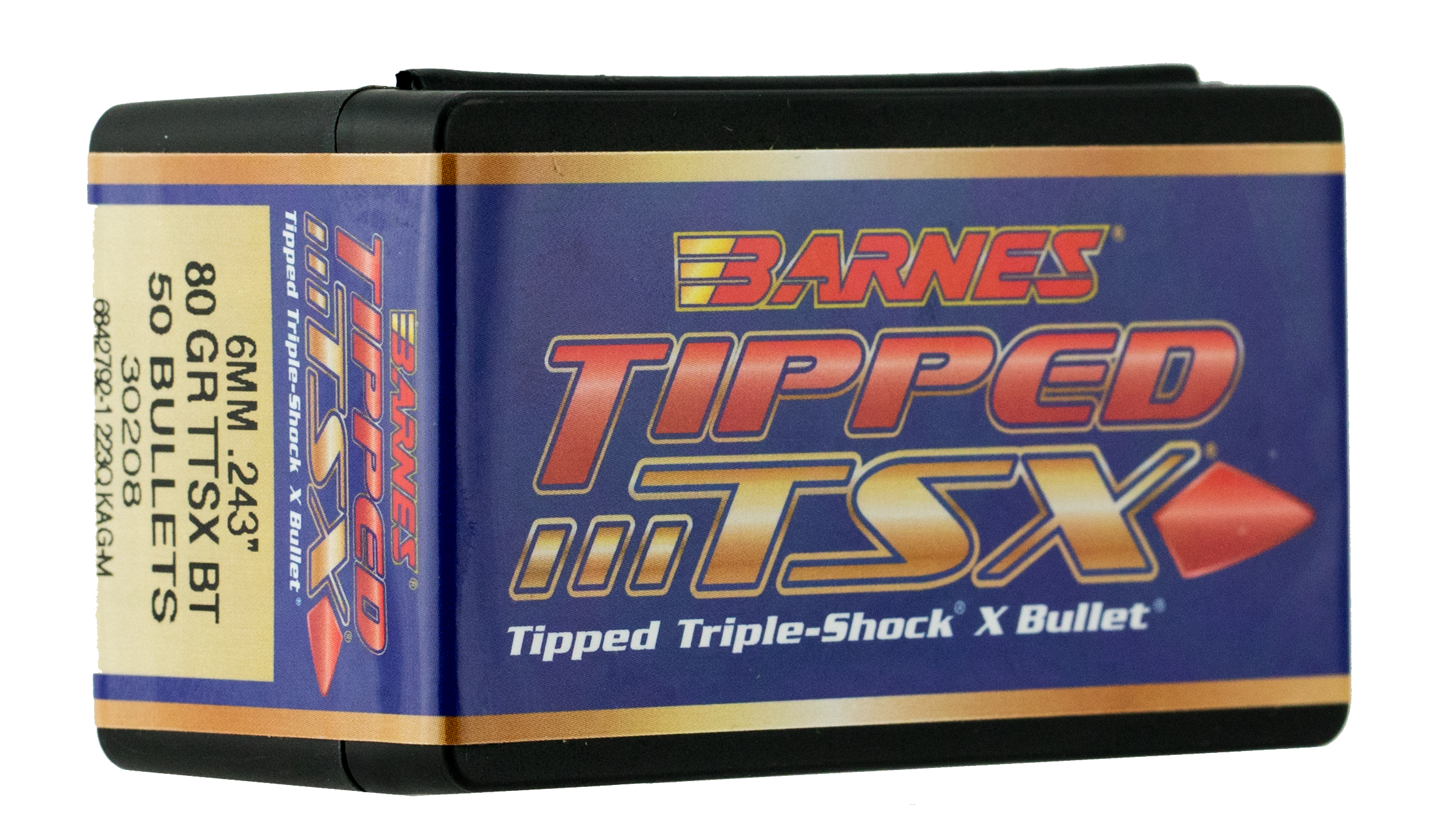 Barnes Bullets 30208 Tipped Tsx 6mm 243 80 Gr Ttsx Boat Tail 50 Box