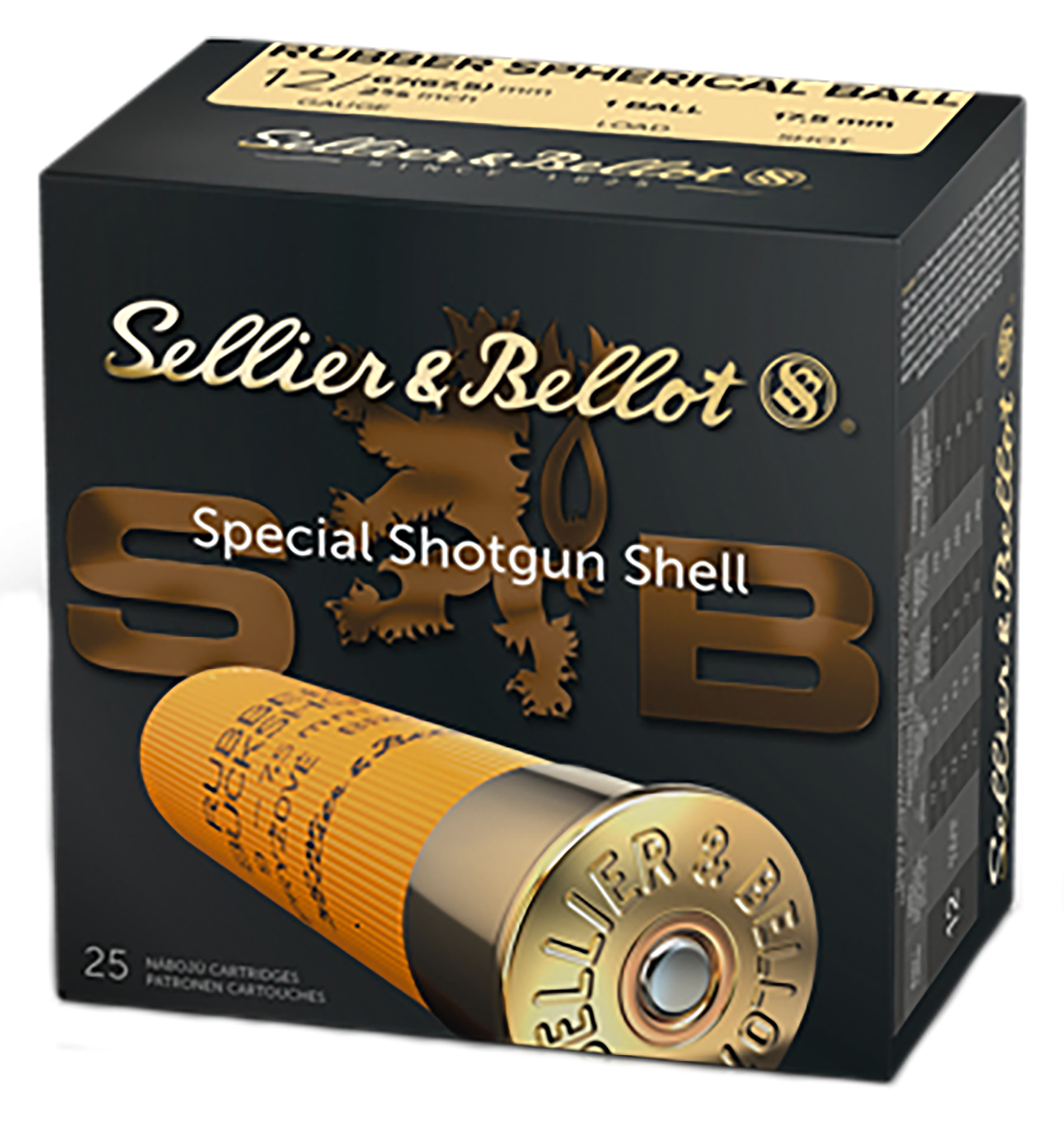 S&B SB12RBA 12GA RUBBER 1 BALL 25/10