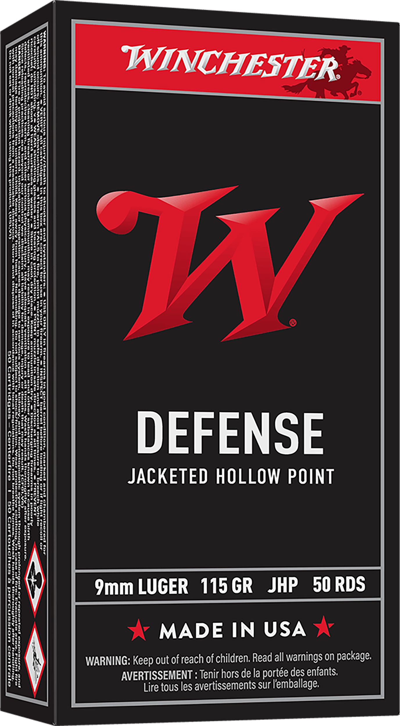 WIN USA9JHP 9MM 115 JHP 50/10