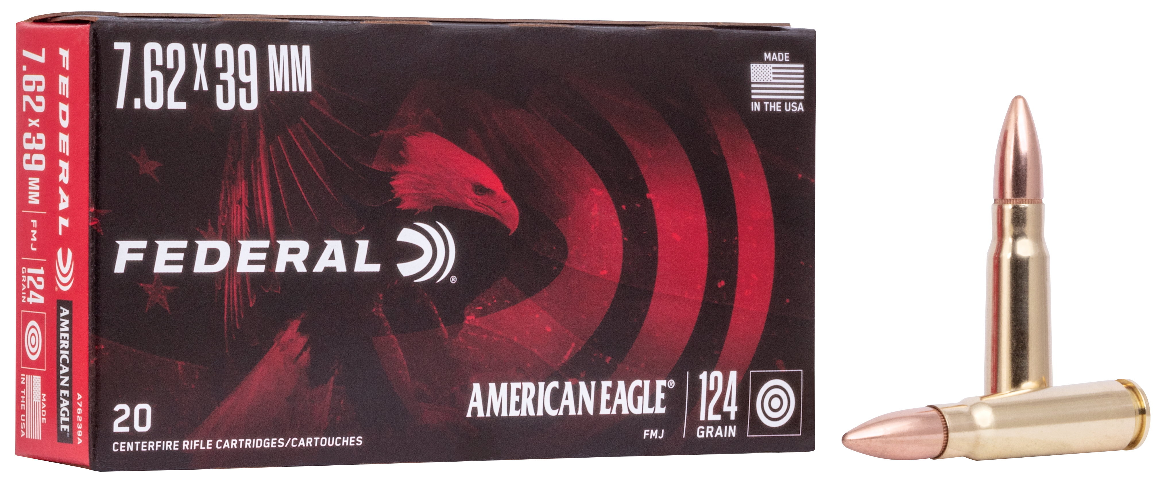 FED A76239A 7.62X39 124 FMJ 20/25