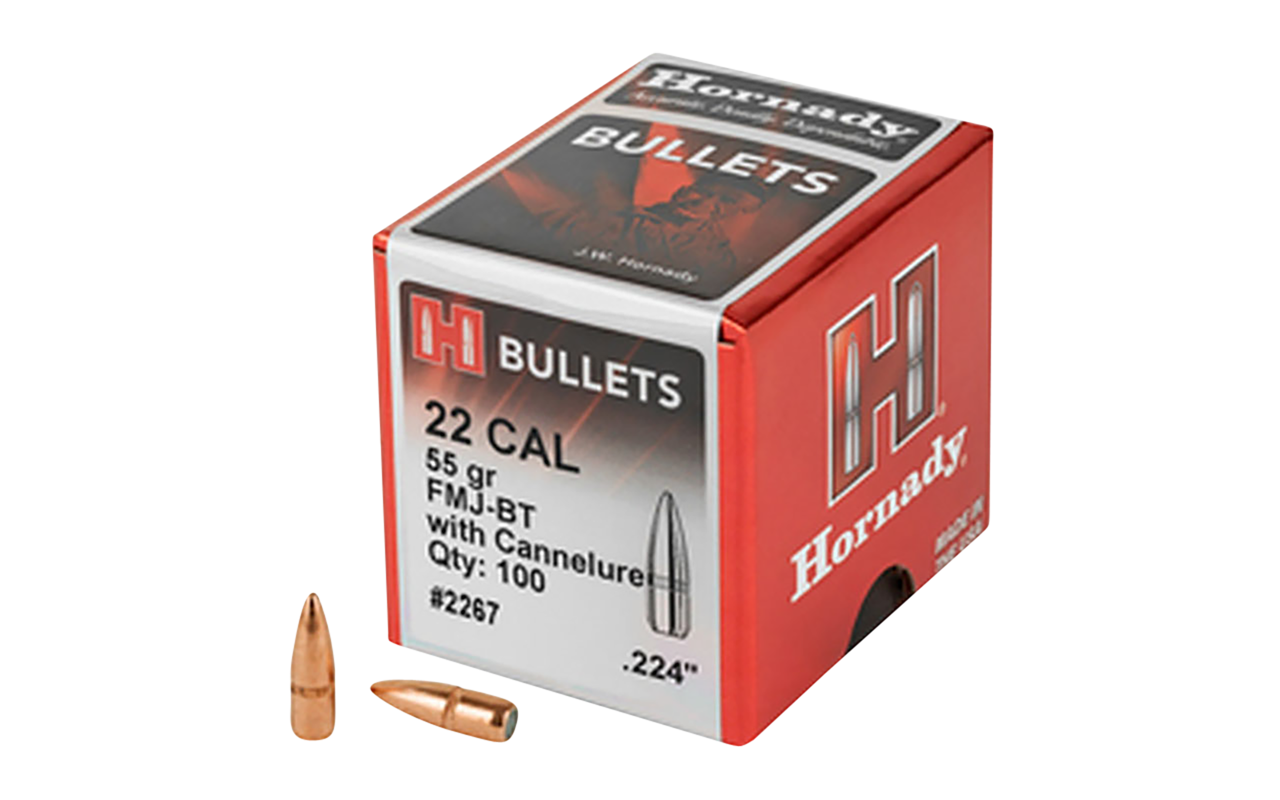 HORN 2267 BULL .224 55 FMJBT 100/40