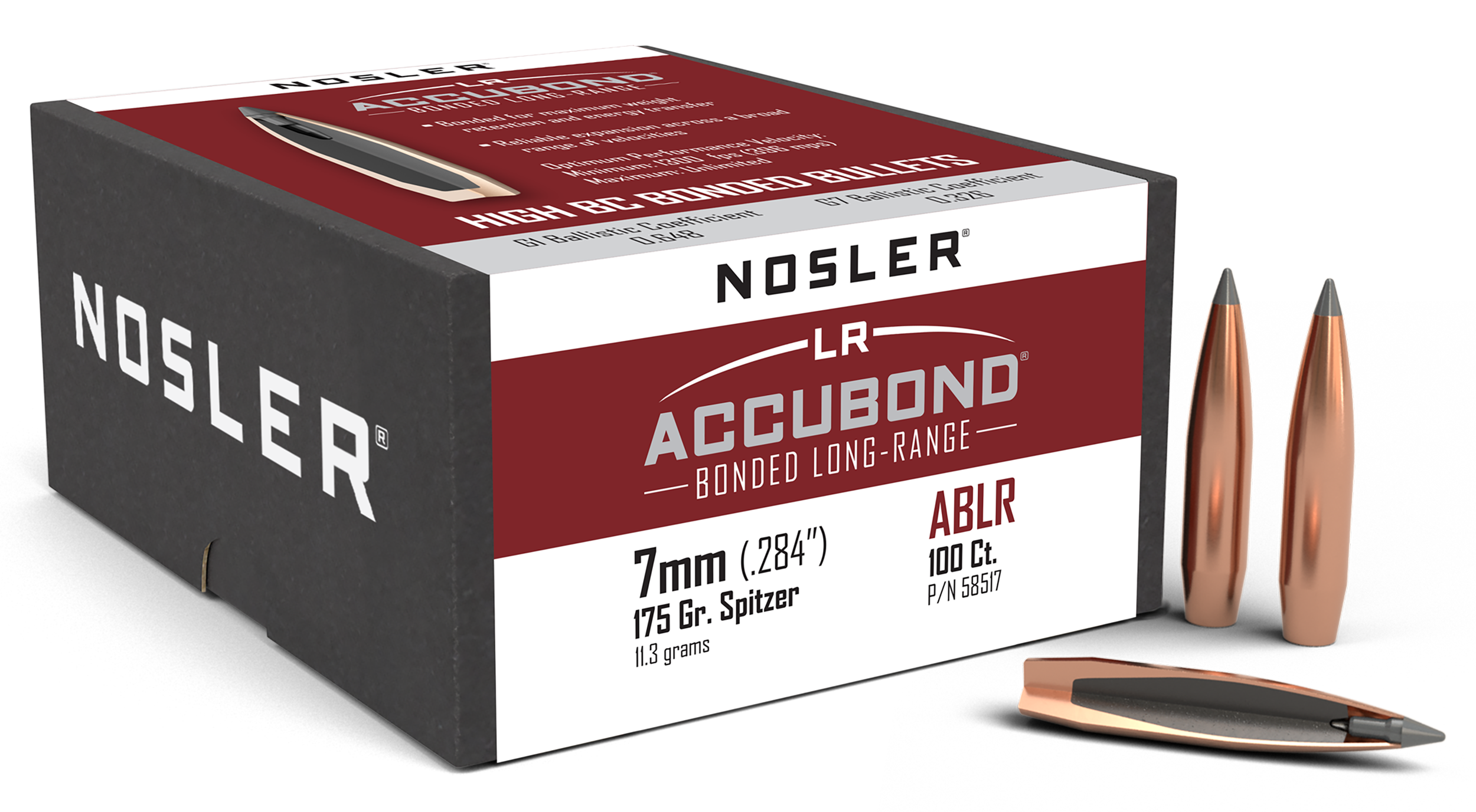 NOS 58517 ACCUBOND LR .284 175 SP 100