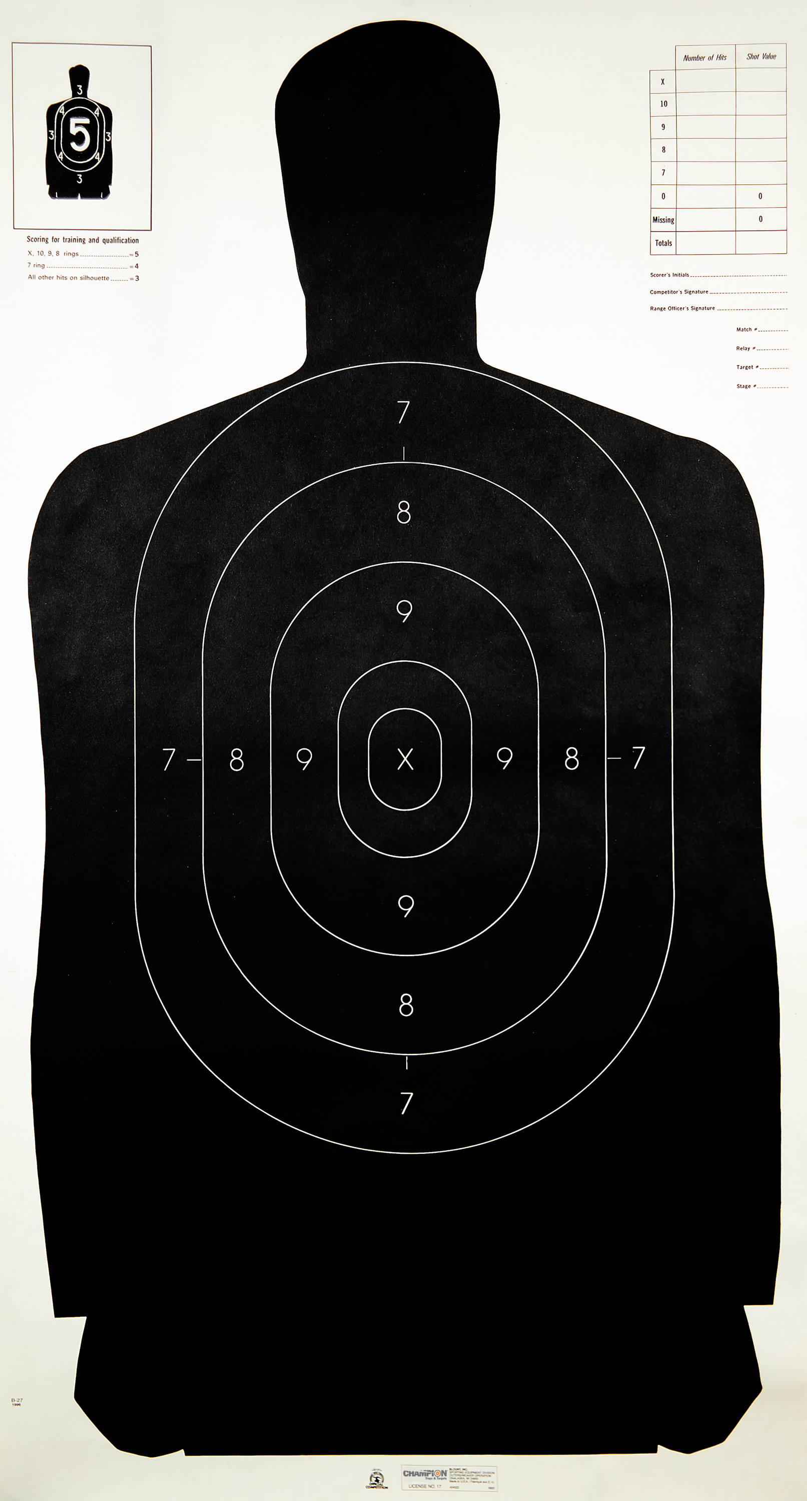CHAMP 40727 POLICE SIL B27 100PK