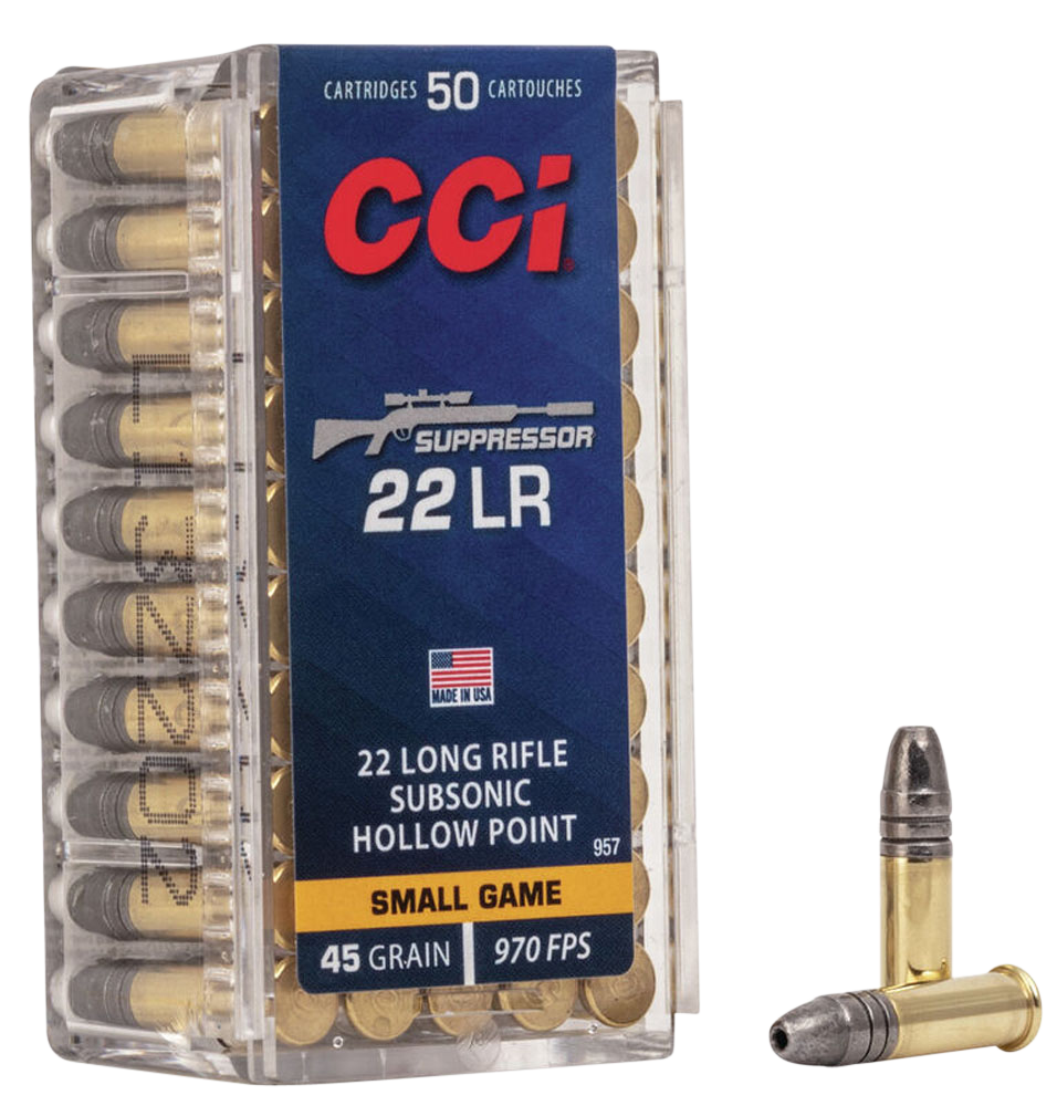 CCI 957 22LR SUPPRESS 45 LHP 50/100