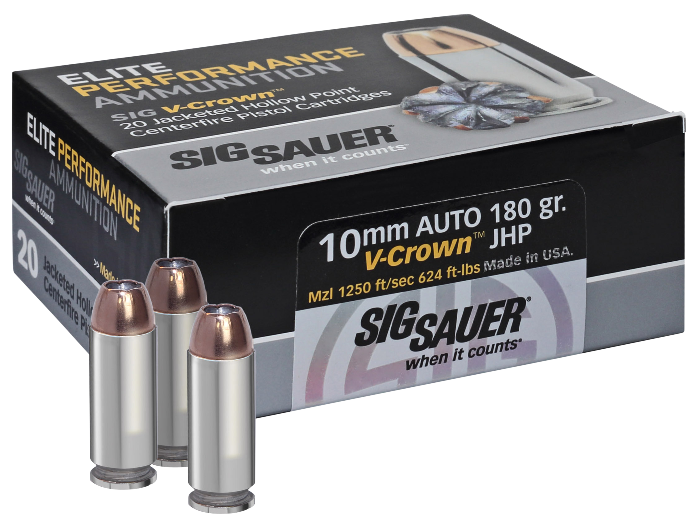 SIG E10MM1-20 VCRWN 10MM 180 JHP 20/10