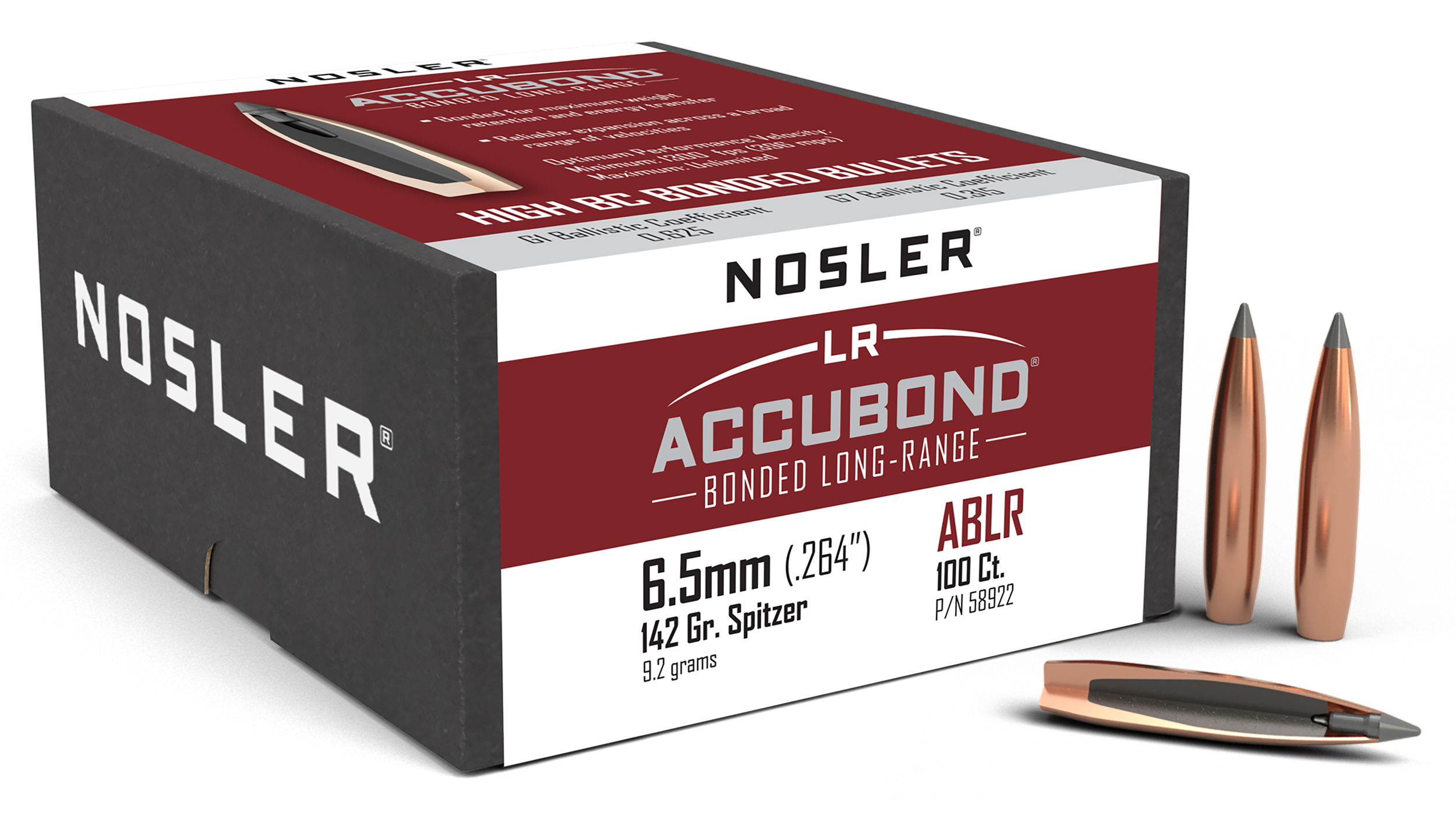 NOS 58922 ACCUBOND LR 6.5M 142 SP 100