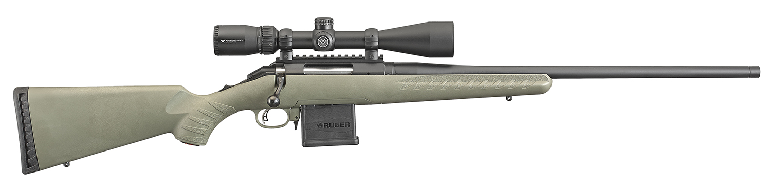 Ruger 26952 American Predator Full Size 204 Ruger 10+1 22 Matte Black Threaded Barrel, Matte Black Picatinny Rail Steel Receiver, Fixed Moss Green Synthetic Stock, Vortex Crossfire II 4-12x44mm