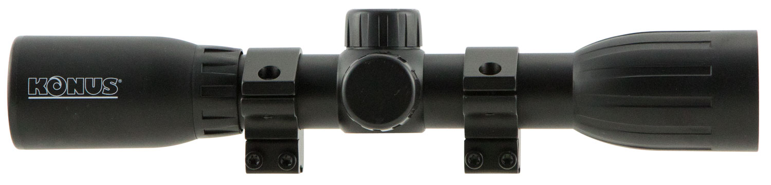 Konus 7350 KonusFire  Matte Black 4x32mm 1 Tube 30/30 Reticle Includes Mounting Rings