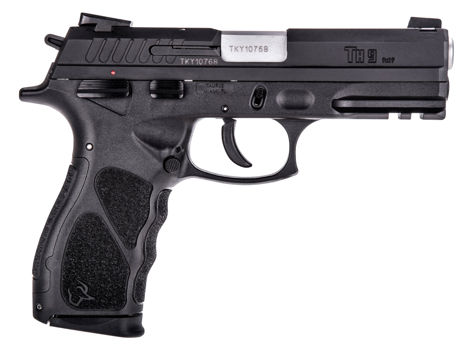 Taurus 1TH9041 TH  Full Size 9mm Luger 17+1 4.27" Matte Stainless Steel Barrel, Matte Black Serrated Slide, Black Polymer Frame w/Picatinny Rail, Black Finger Grooved Polymer Grip Right Hand