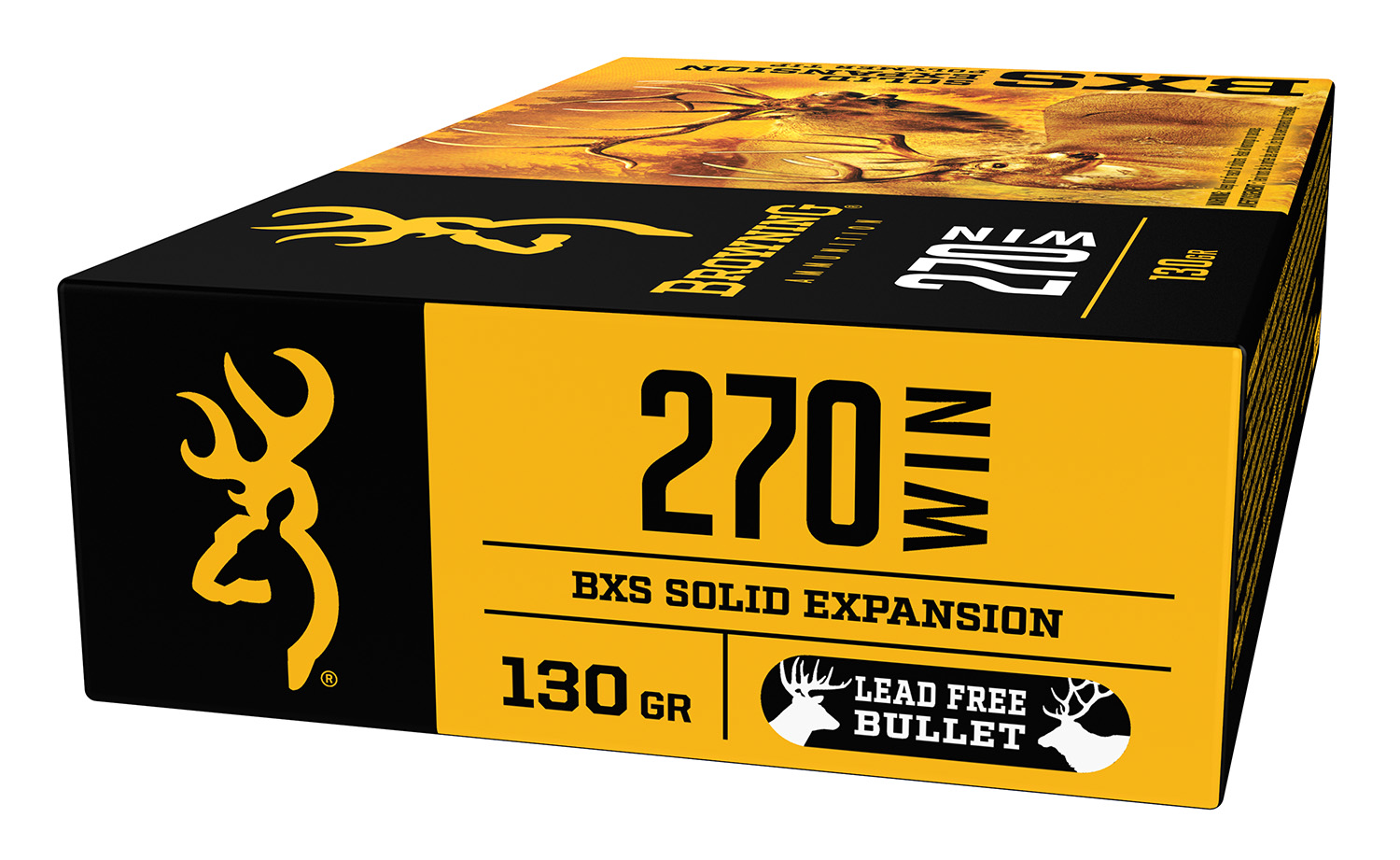 Browning BXS 270 Win 130gr – Reliable Lead Free Solid Expansion Big Game Ammo, 20 Rounds 3 Browning BXS 270 Win 130gr – Reliable Lead Free Solid Expansion Big Game Ammo, 20 Rounds - Image 3