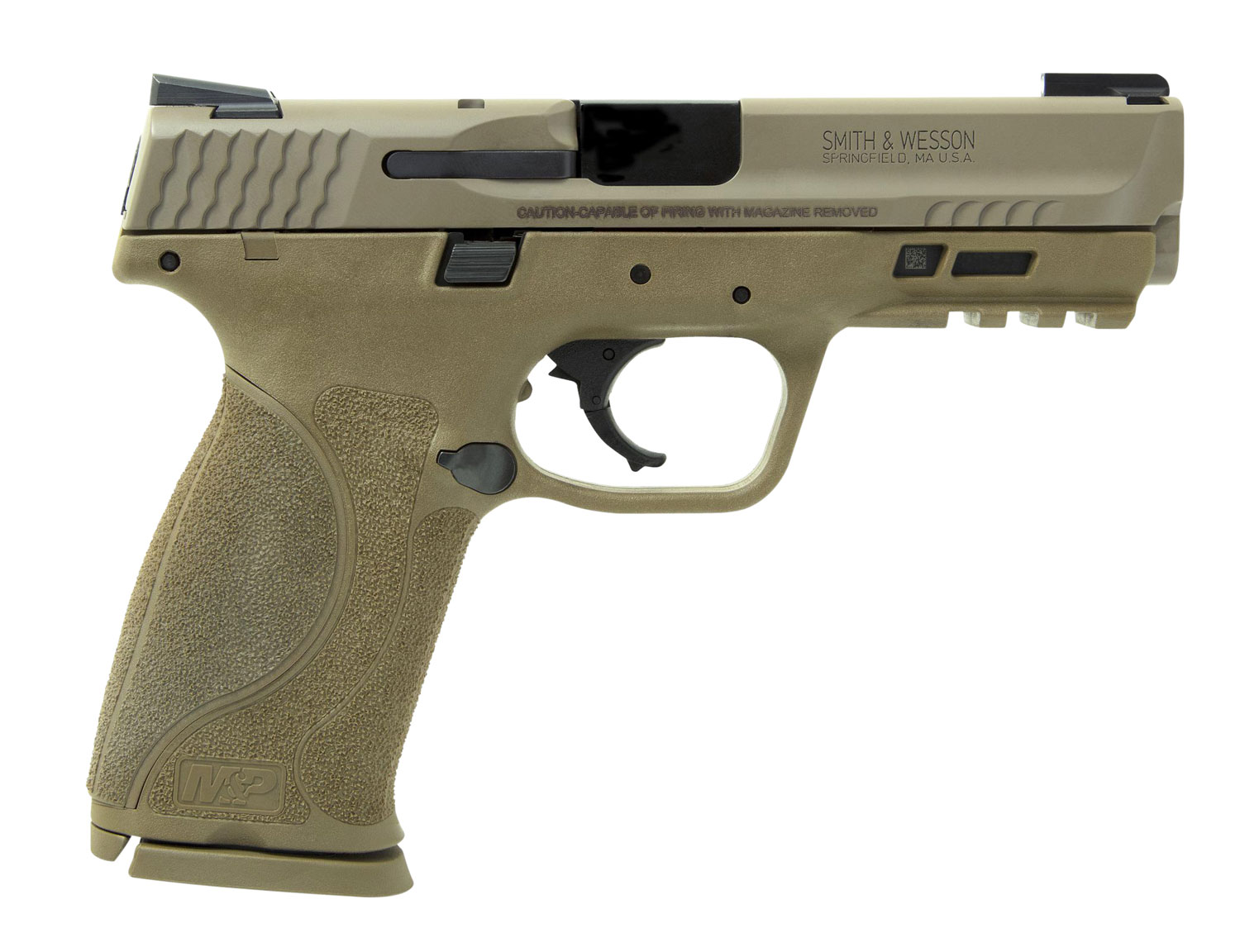 Smith & Wesson 11767 M&P M2.0 9mm Luger 4.25" Barrel 17+1, Flat Dark Earth Frame, Armornite Stainless Steel Slide, TruGlo TFX Sights - Smith & Wesson - 9 mm Luger
