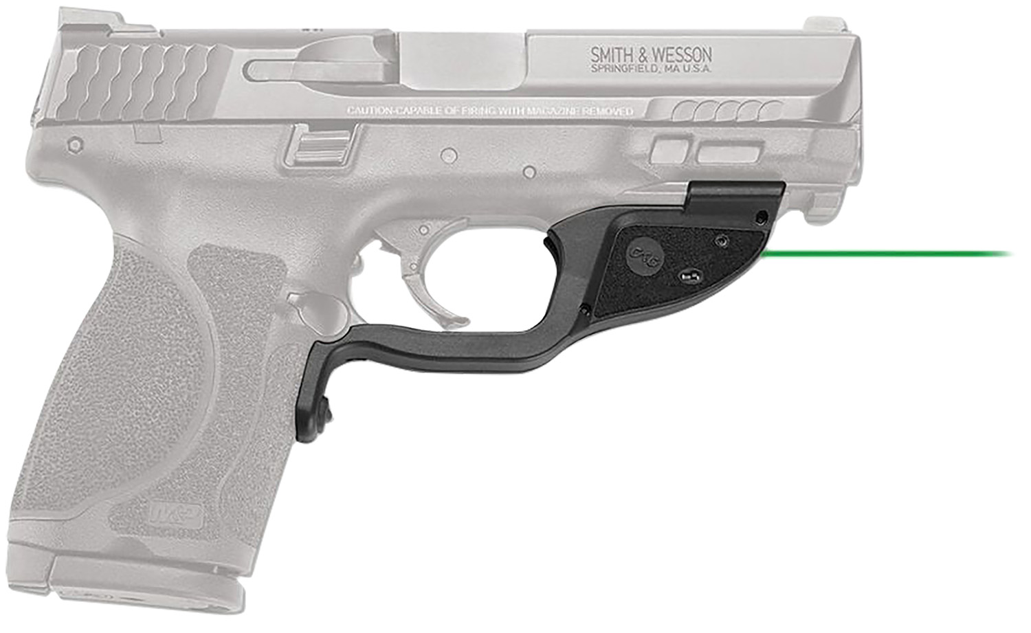 Crimson Trace LG-362G Green Laserguard for S&W M&P M2.0 Black - Crimson Trace Corporation - 0.50" AT 50 FT