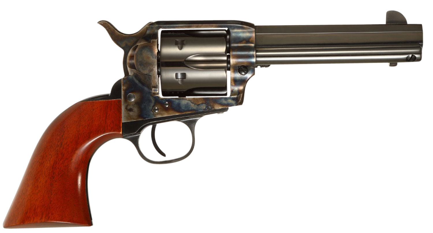 Taylors & Company 556101 1873 Cattleman Drifter 45 Colt (LC) Caliber with 4.75 Blued Finish Barrel, 6rd Capacity Blued Finish Cylinder, Color Case Hardened Finish Steel Frame & Walnut Grip