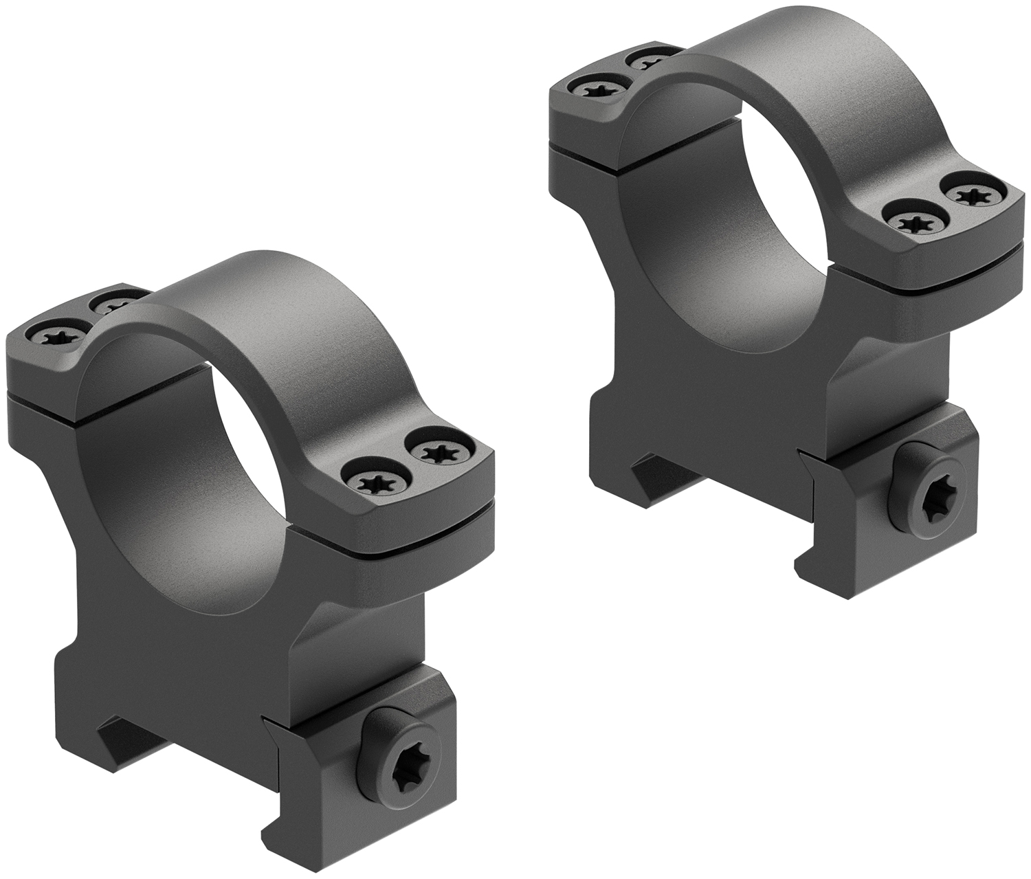Leupold BackCountry 1" High 7075 T6 Aluminum Cross-Slot Ring Matte Black