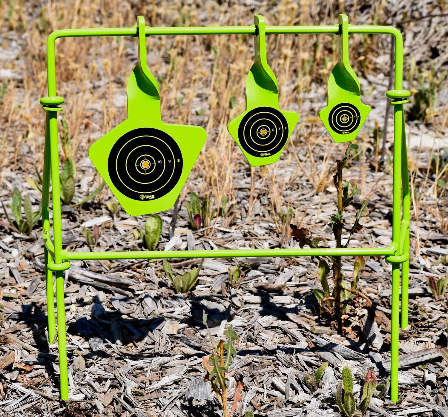 SME SMEST22FLD Spinning Target Handgun Steel Black/Green Bullseye...