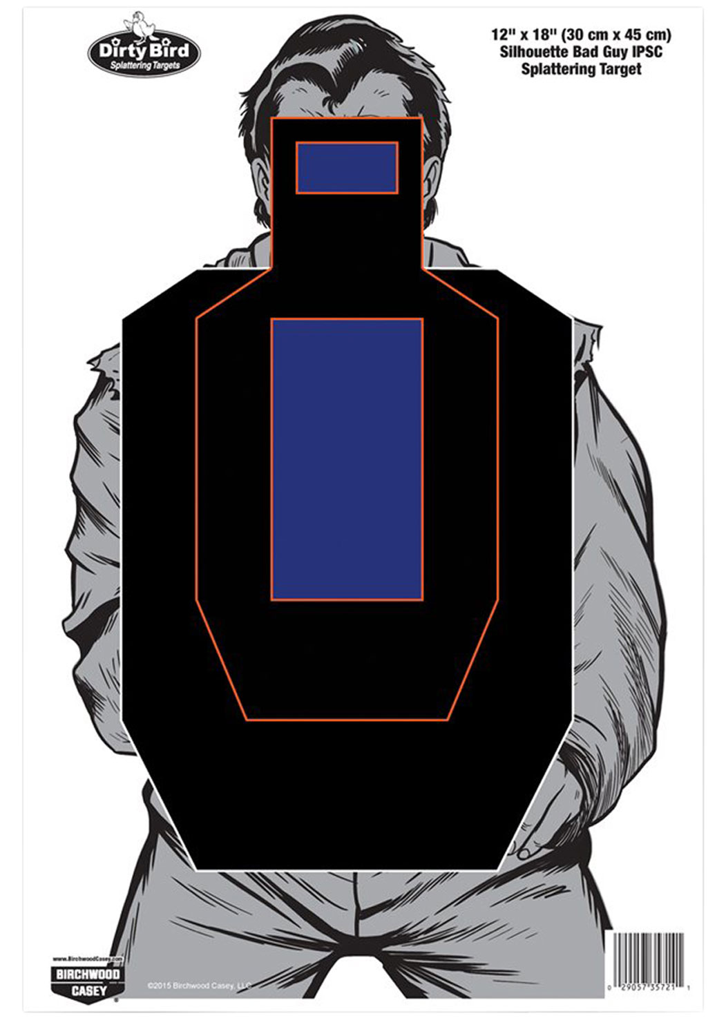 Birchwood Casey 3572 Dirty Bird Silhouette Tagboard Hanging Universal 12" X - Birchwood Casey - 12" X 18"