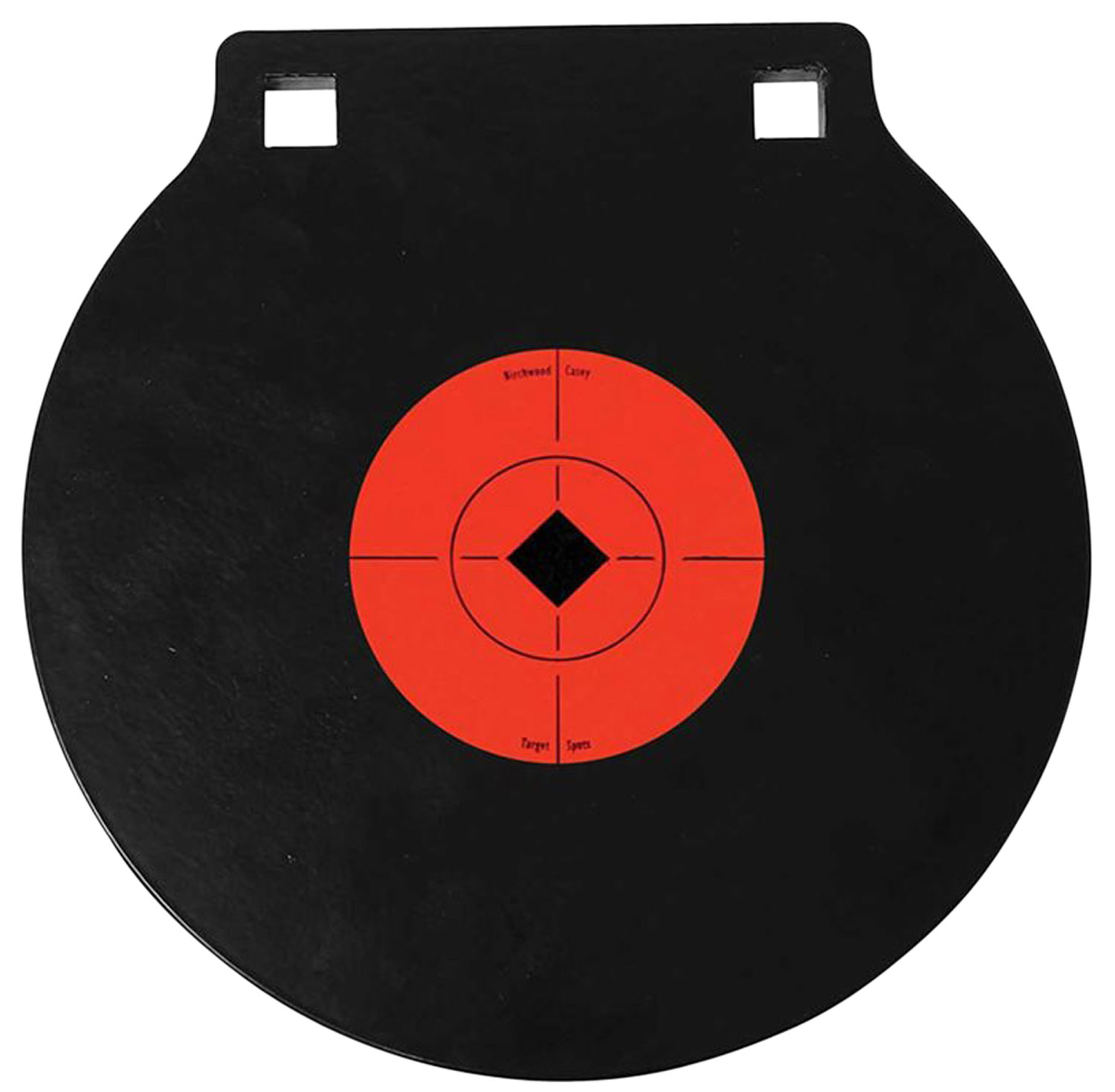 Birchwood Casey 47604 World of Targets Double Hole 8" Pistol/Rifle Black/Orange AR500 Steel Circle Hanging - Birchwood Casey - 8"