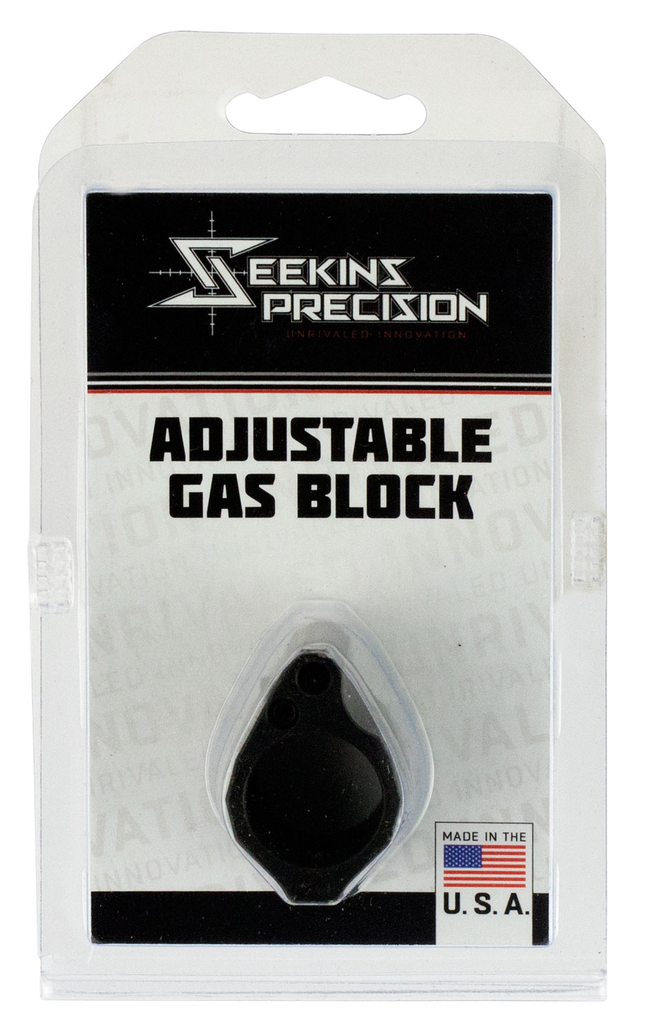Seekins Precision 0011510031 Low Profile Adjustable Gas Block 1.37 x .94 Black Melonite