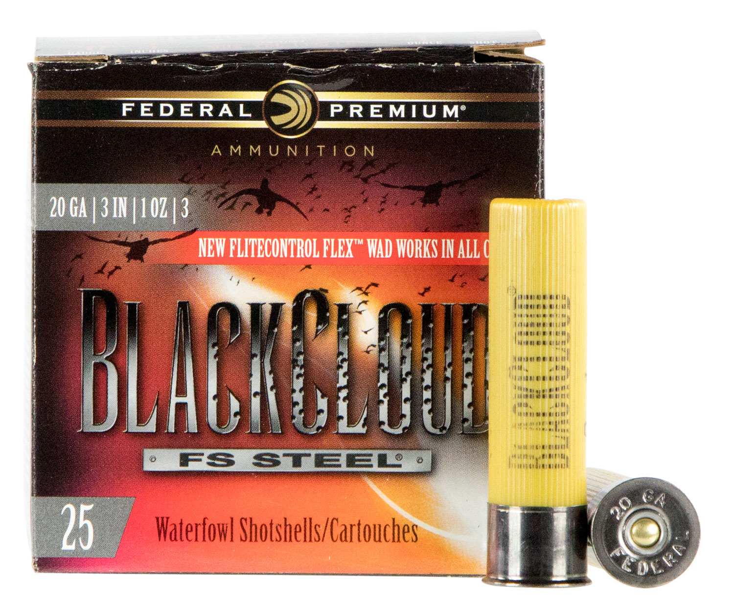 Federal PWBX2093 Black Cloud FS 20Ga 3" 1oz #3 Shot 25/Box