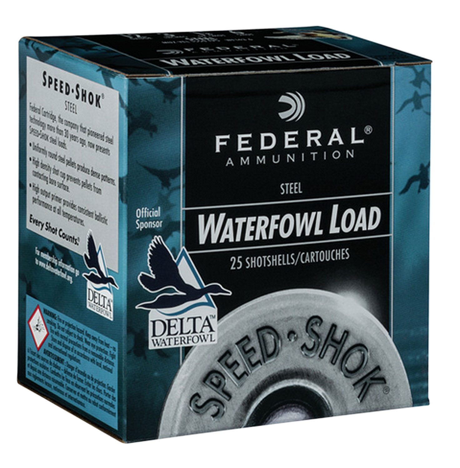 Federal Speed-Shok 12 Gauge, 2.75", BB Shot, 1 1/8 oz, 25 Rounds, High-Performance, Lead-Free Primer, WF145BB