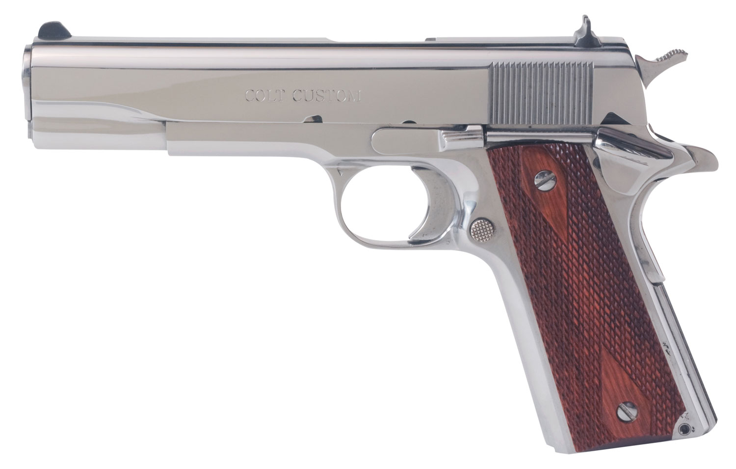 Colt O1070BSTS 1911 Govt 45 ACP 5" Barrel 7+1 Stainless Steel Frame Serrated Slide Redwood Grip - COLT - Best Price $1,340.74