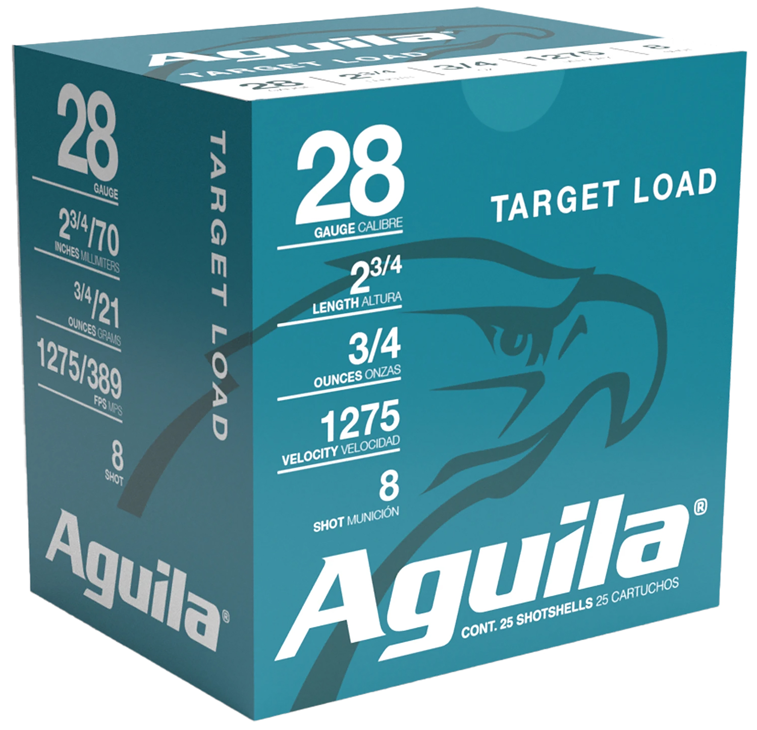 Aguila 1CHB2879 28 Gauge 2.75" 3/4oz 9 Shot 1275fps 25 Rounds