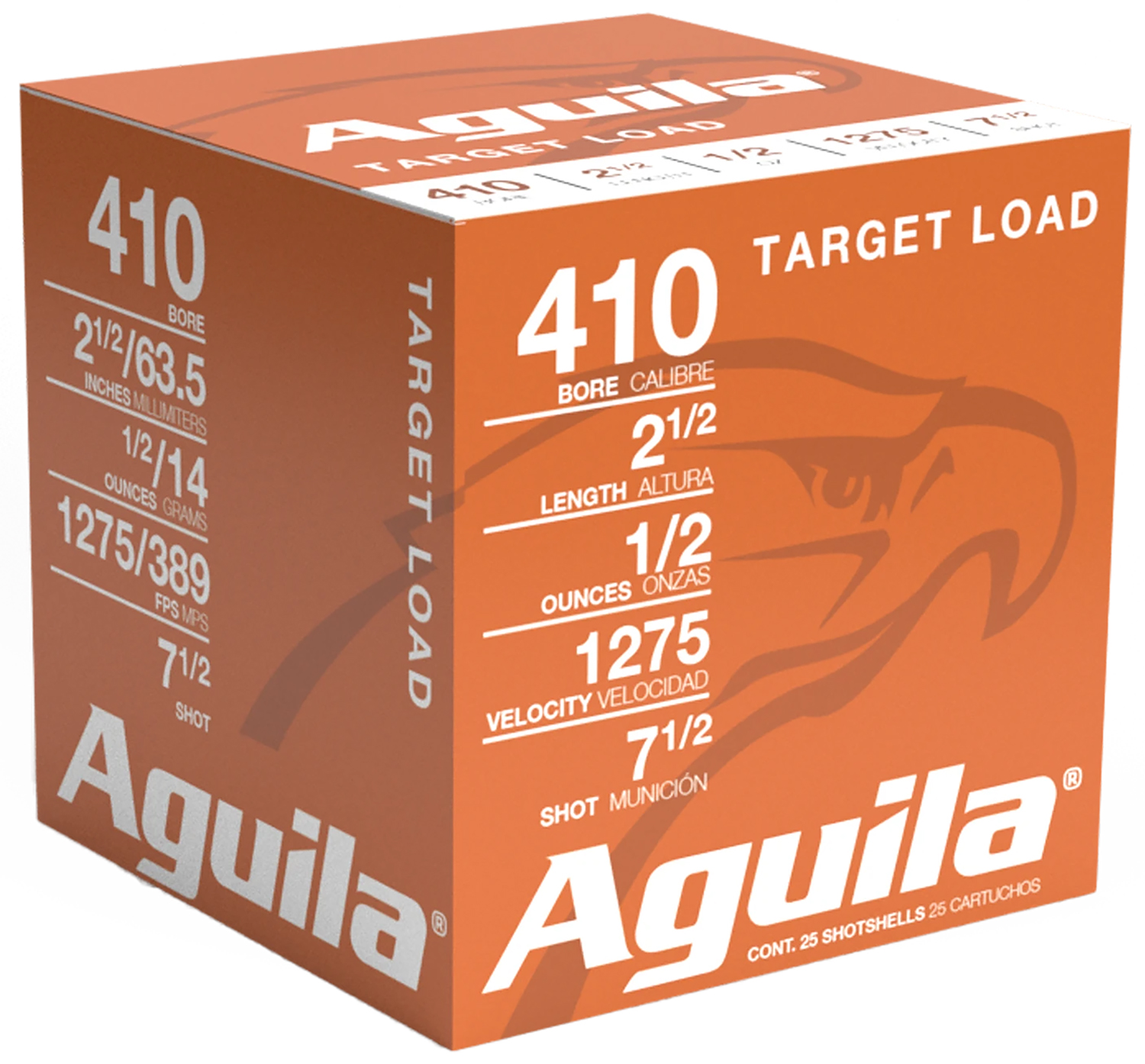 Aguila 1CHB4137 Birdshot 410 Gauge 2.5" 1/2oz #7.5 1275fps 25/Box