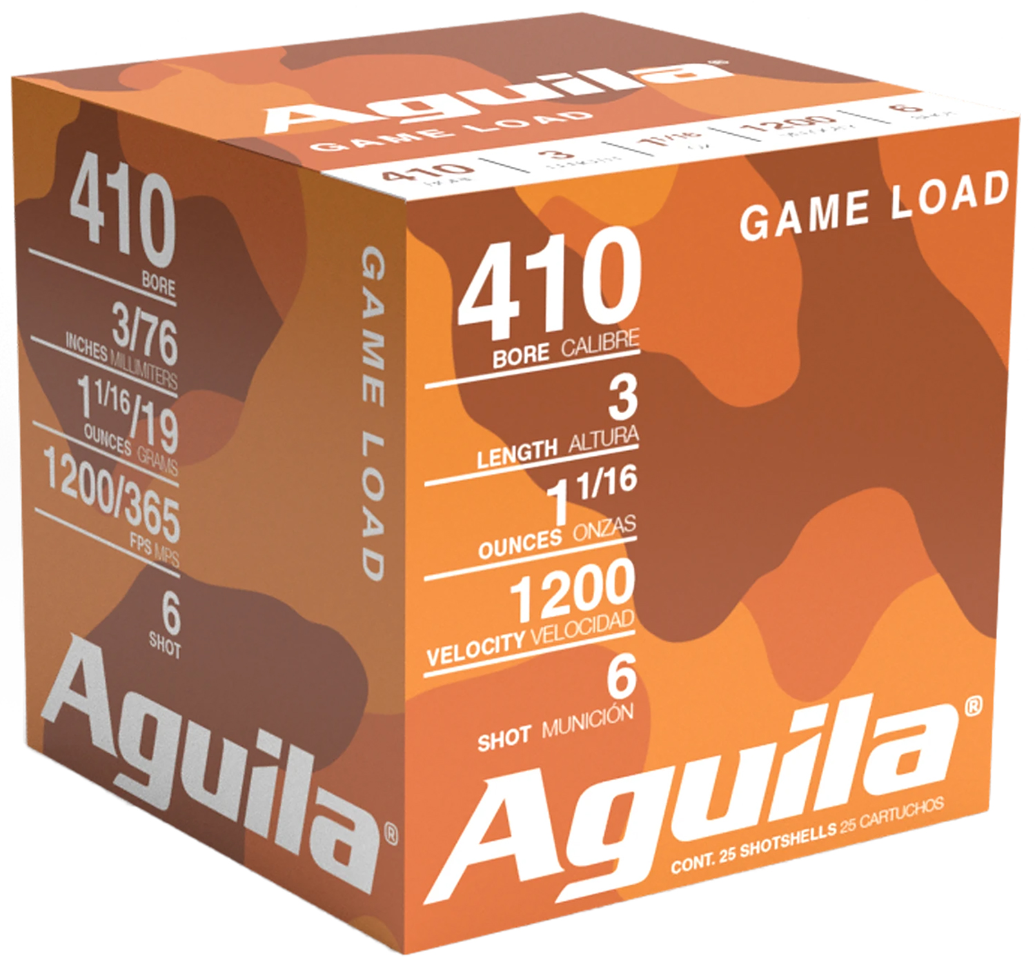 Aguila 1CHB4126 Birdshot 410 Gauge 3" 11/16oz 6 Shot 25/Box