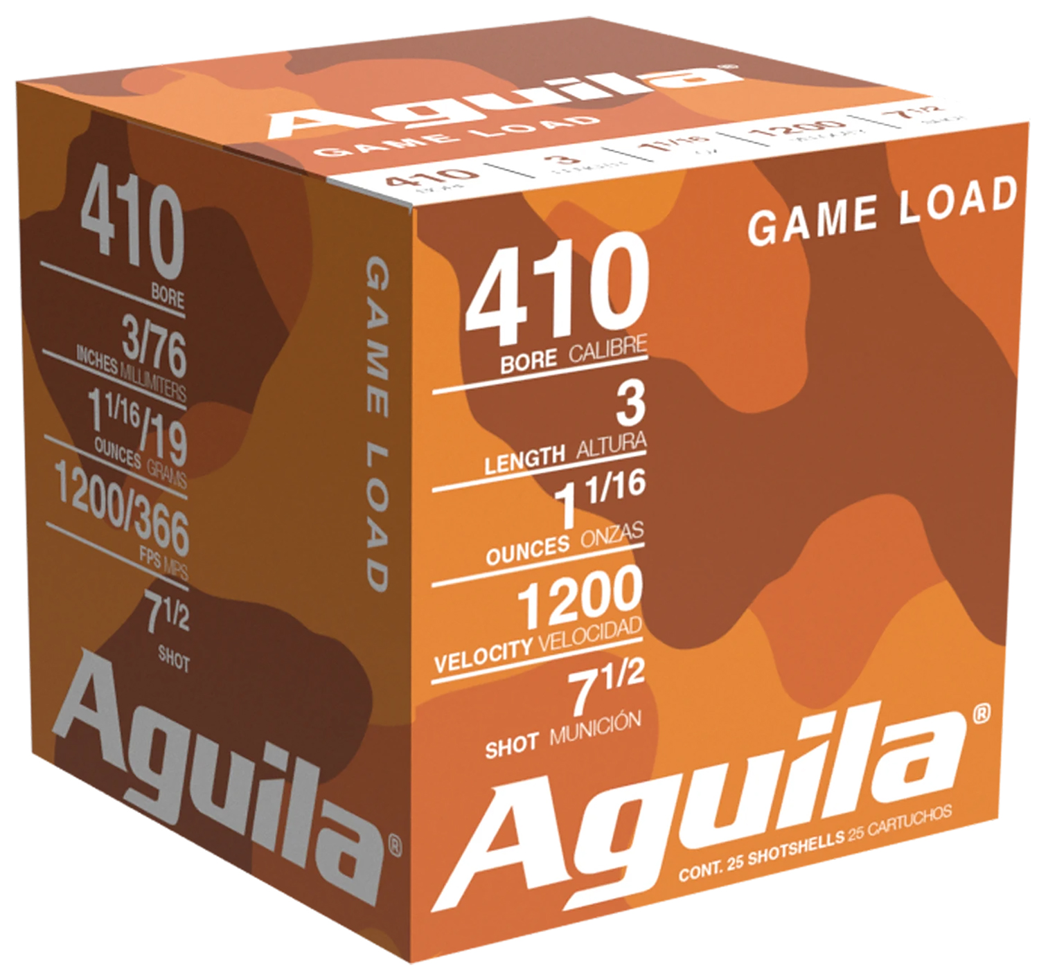 Aguila 1CHB4127 Birdshot 410 Gauge 3" 11/16oz 7.5 Shot 25/Box