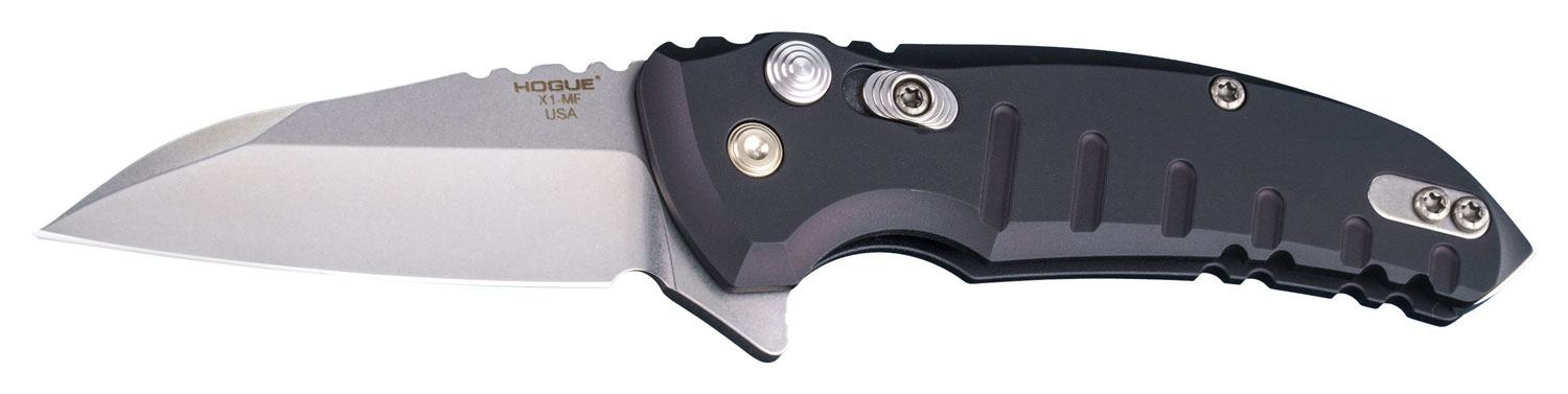 Hogue 24160 X1 MicroFlip 2.75" Wharncliffe Blade Folding Knife Black Handle