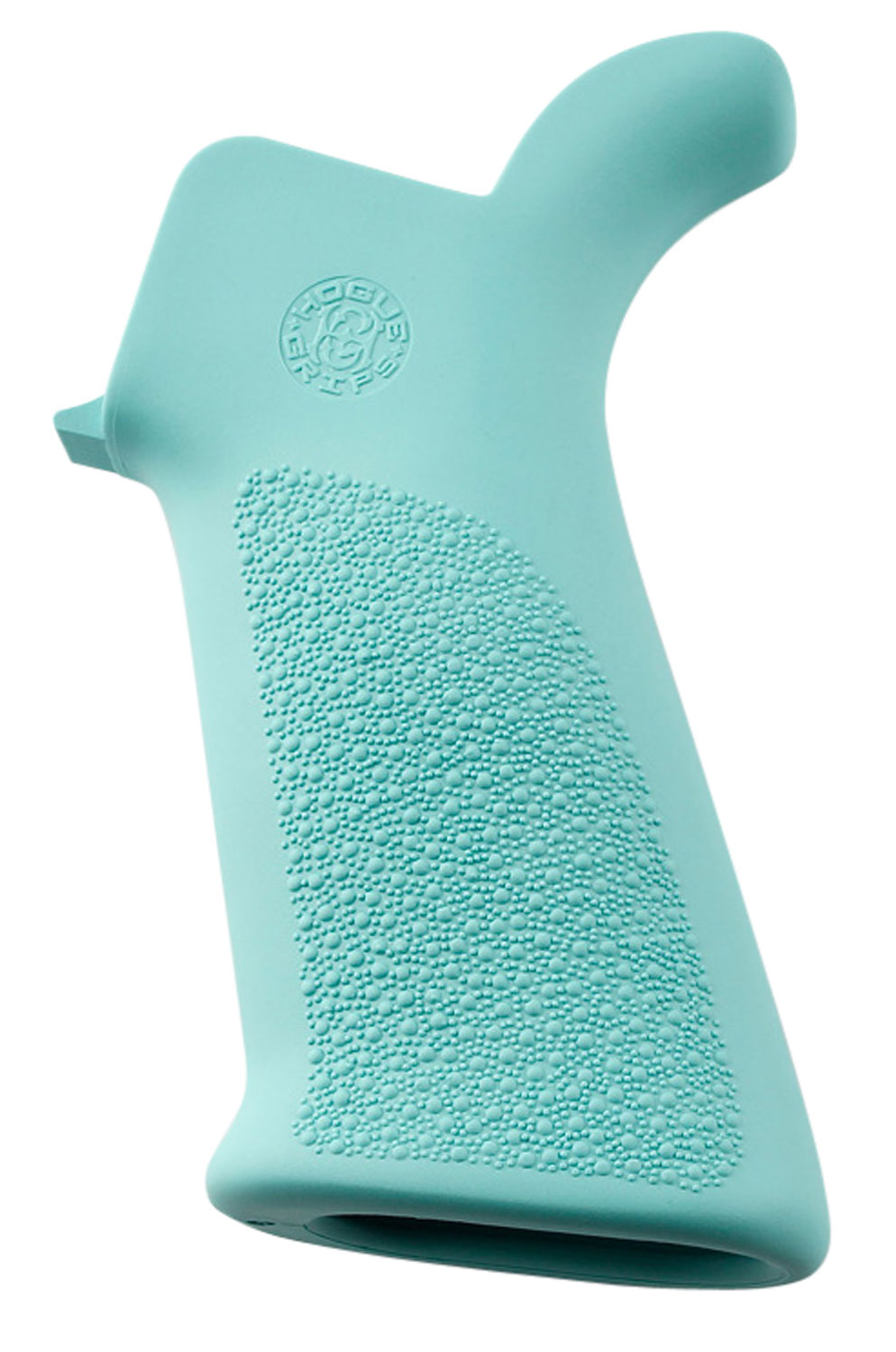 Hogue 13034 OverMolded Beavertail Cobblestone Aqua Blue Rubber Pistol...