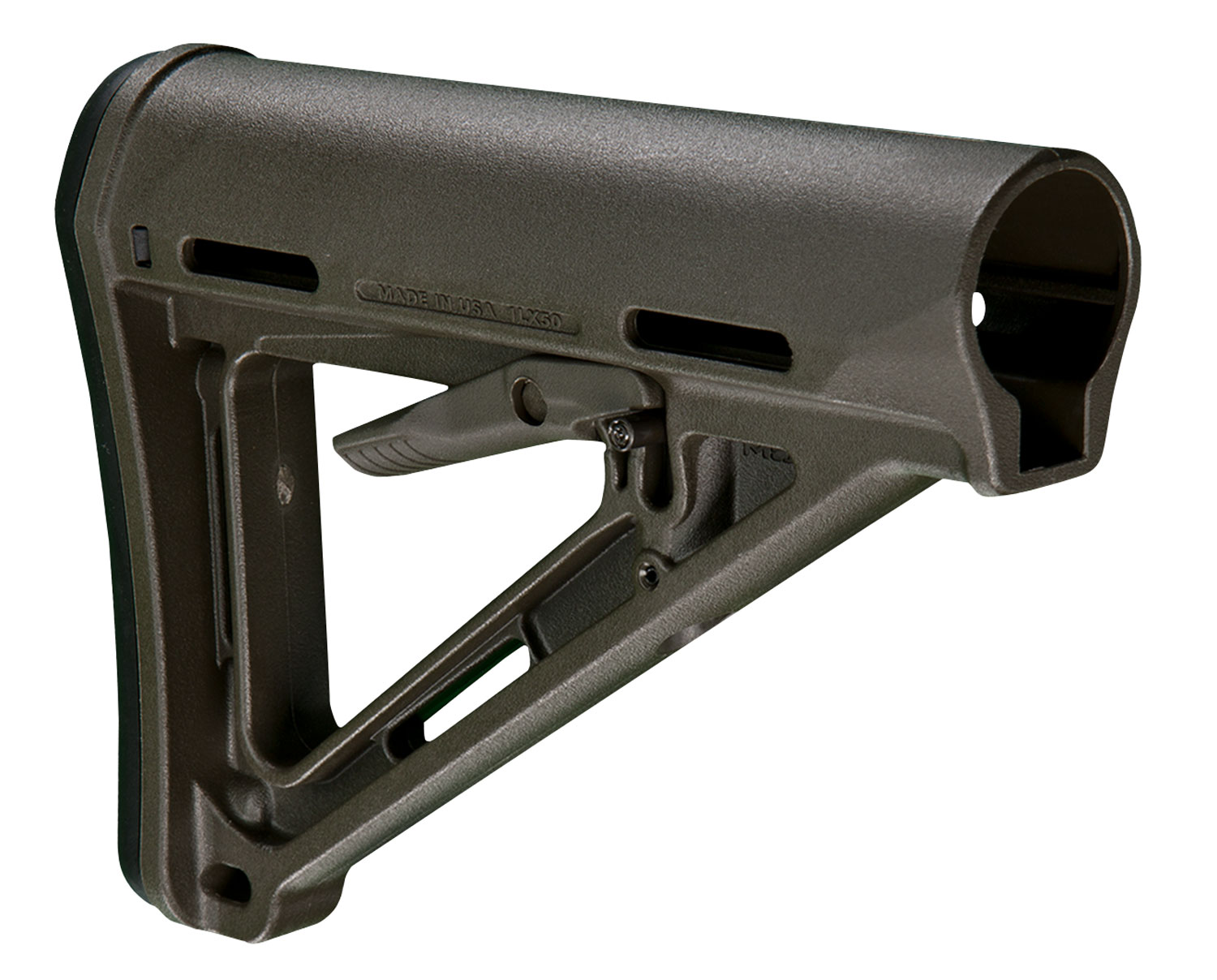 Magpul Industries MOE Rifle Stock, AR-15/M-16 Mil-Spec, OD Green, Adjustable Length, Ambidextrous, MAG400OD - Magpul Industries