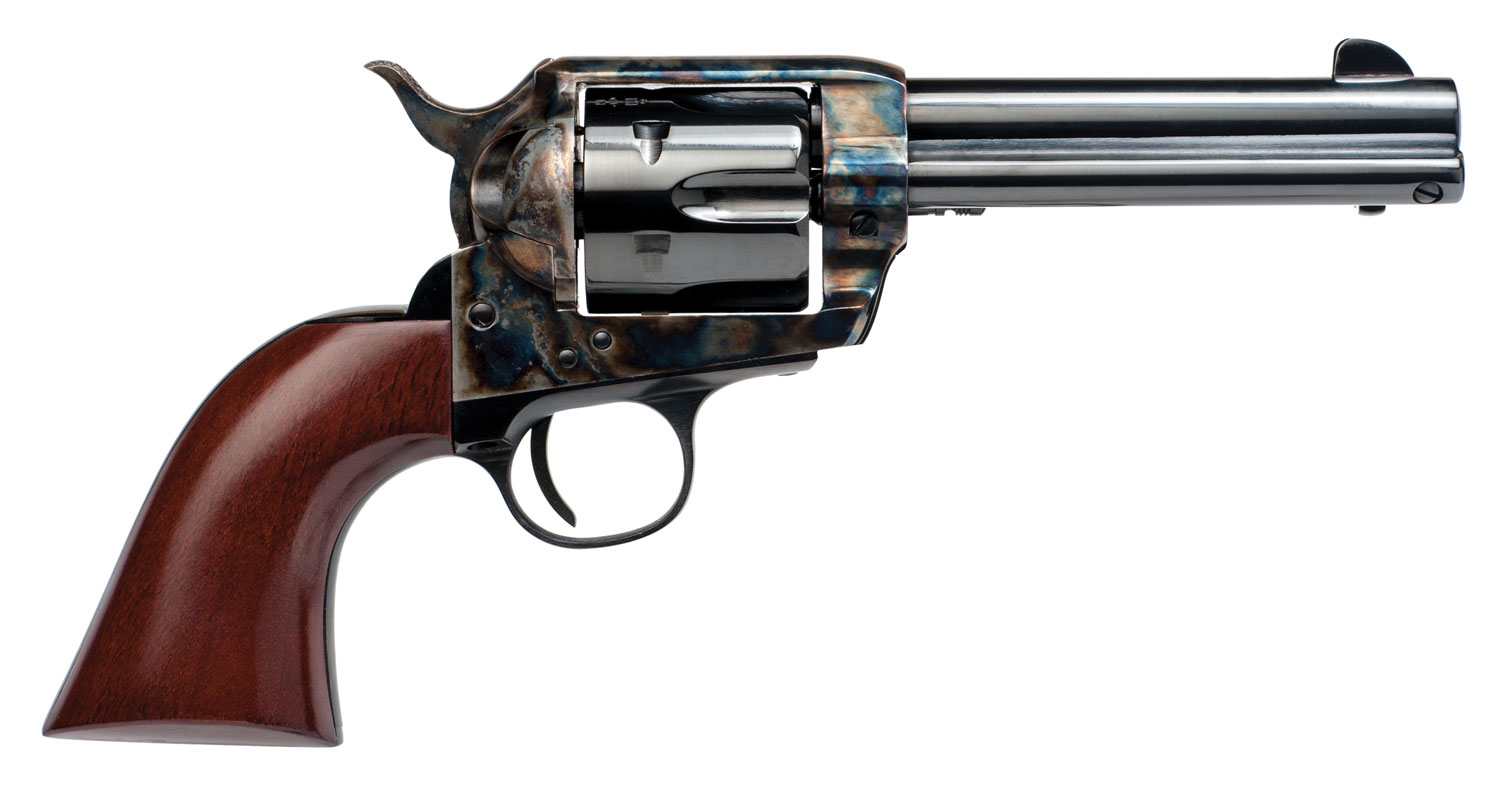 Cimarron PP400 Frontier Pre-War 1896-1940 38 Special 357 Mag 6 Shot, 4.75 Blued Steel Barrel, Blued Cylinder, Color Case Hardened Steel Frame, Walnut Grip, Exposed Hammer