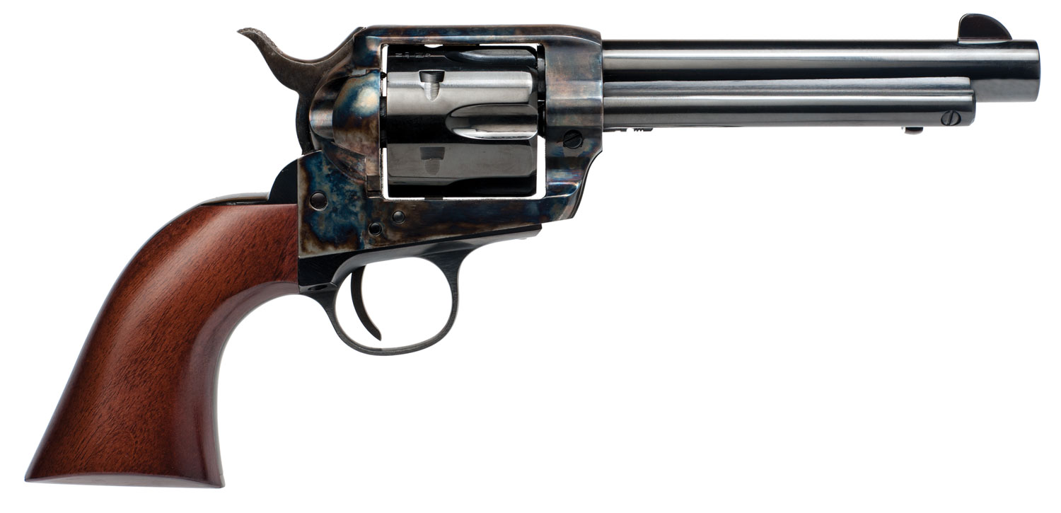 Cimarron PP401 Frontier Pre-War 1896-1940 38 Special/357 Mag 6 Shot, 5.50 Blued Steel Barrel, Blued Cylinder, Color Case Hardened Steel Frame, Walnut Grip, Exposed Hammer