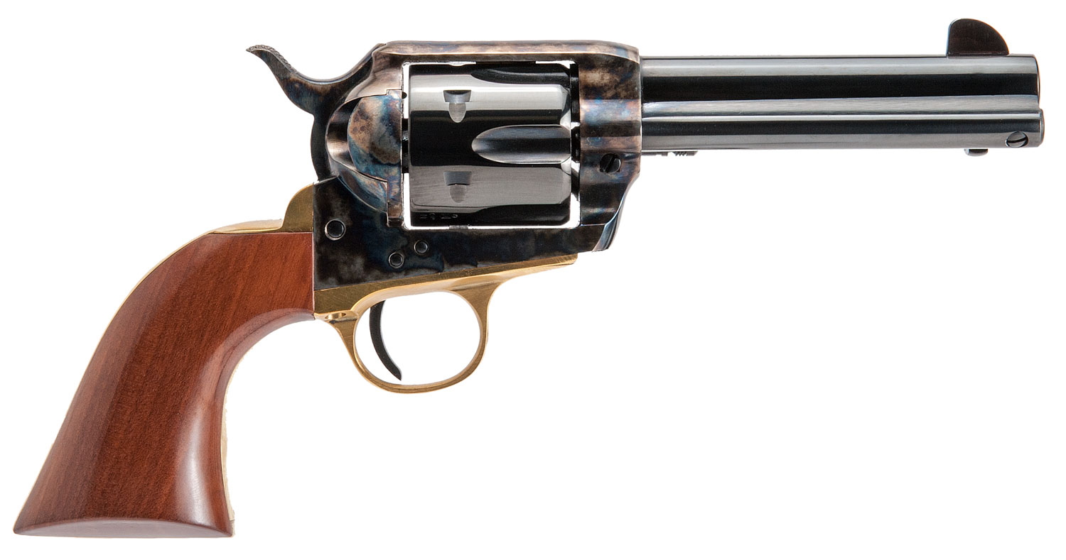 Cimarron PPP45 Pistolero  45 Colt (Long Colt) 6 Shot 4.75 Blued Steel Barrel, Blued Cylinder, Color Case Hardened Steel Frame, Walnut Grip, Exposed Hammer