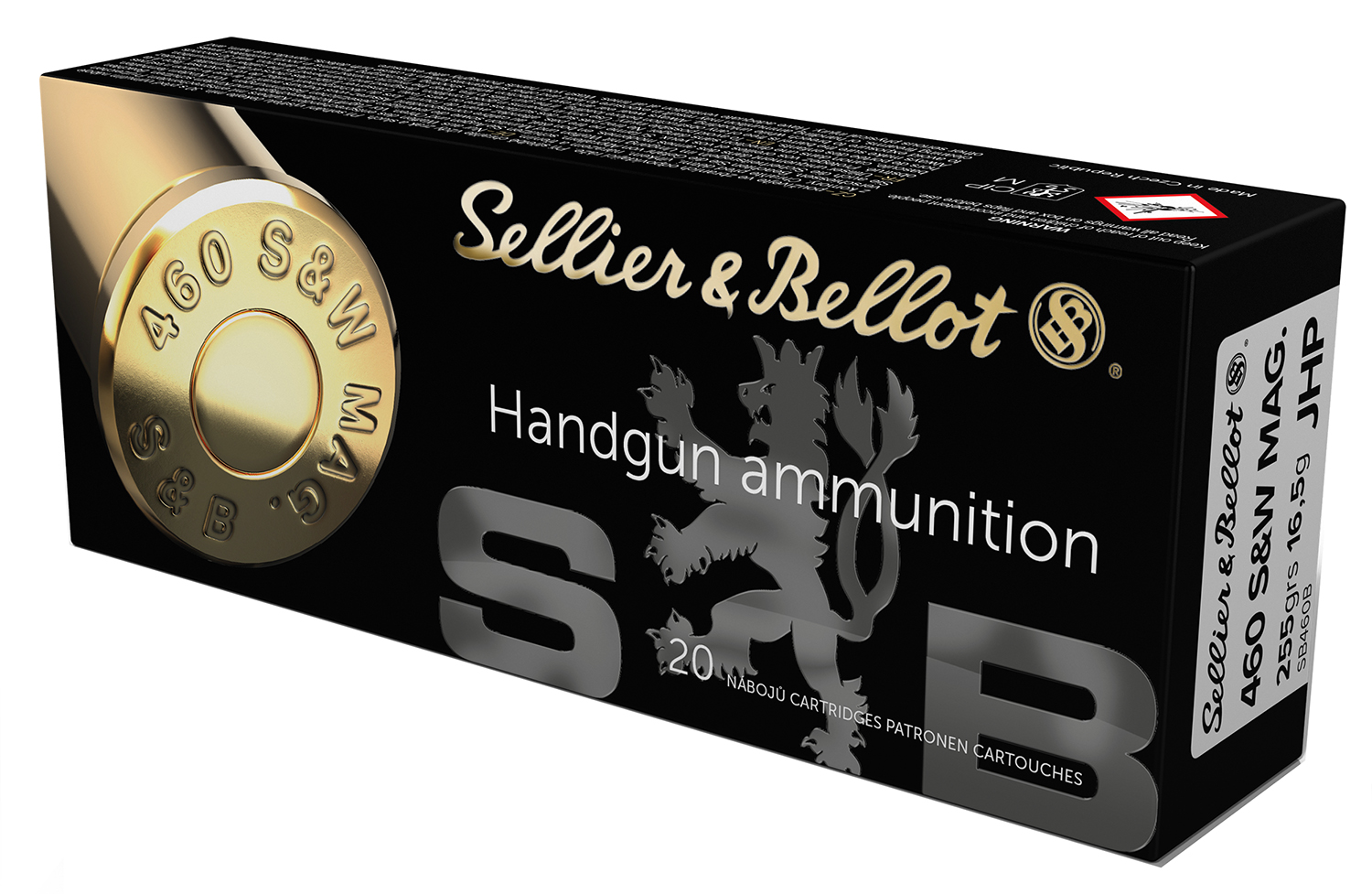 Sellier & Bellot SB460B Handgun 460S&WMag 255gr Jacketed Hollow Point 20 - Sellier & Bellot - JACKETED HOLLOW POINT