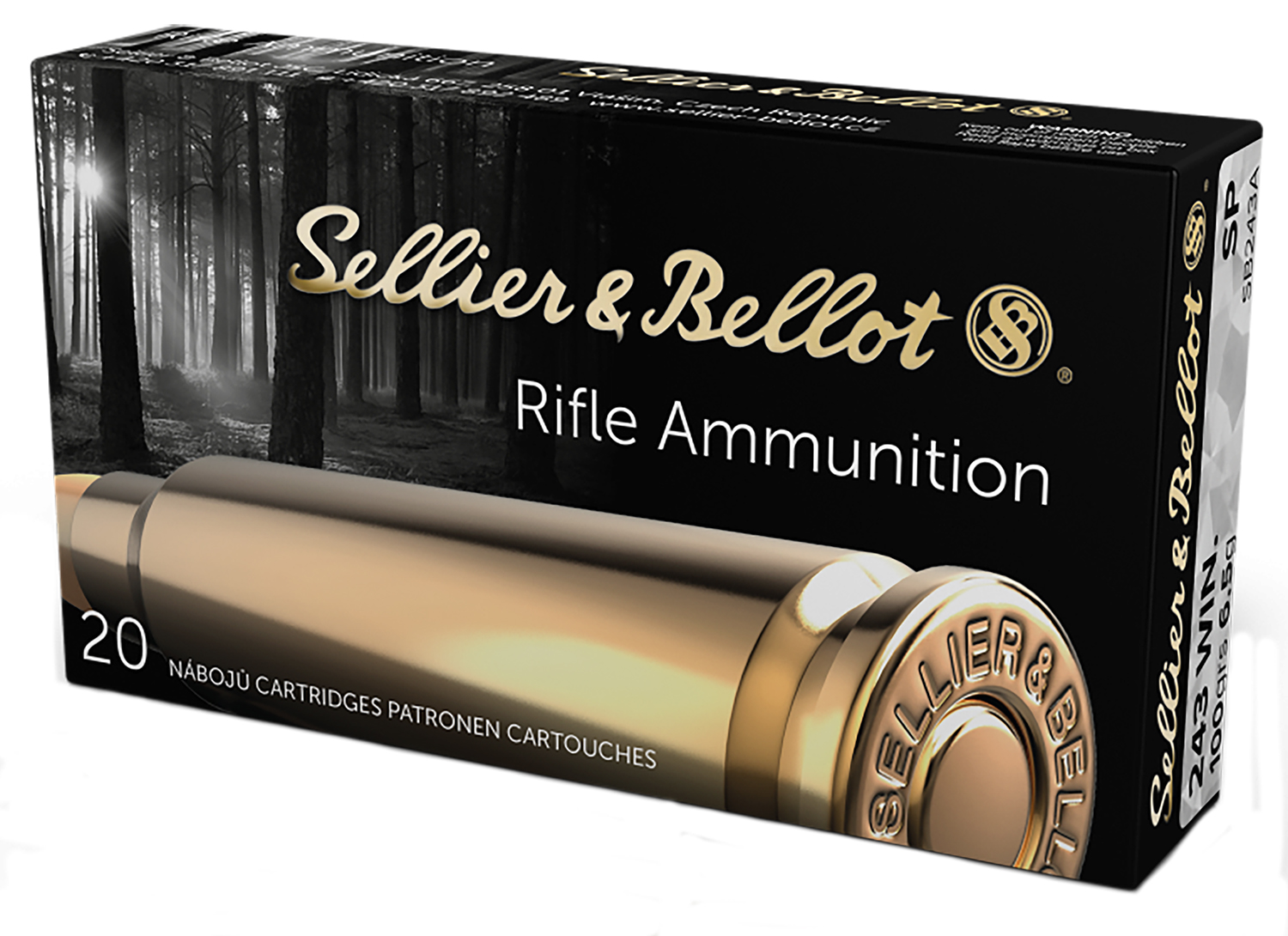 Sellier & Bellot SB243A Rifle  243Win 100gr Soft Point 20 Per Box/25 Case