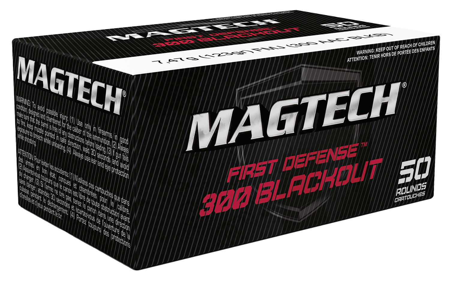 Magtech 300BLKB Tactical/Training  300Blackout 123gr Full Metal Jacket 50 Per Box/20 Case
