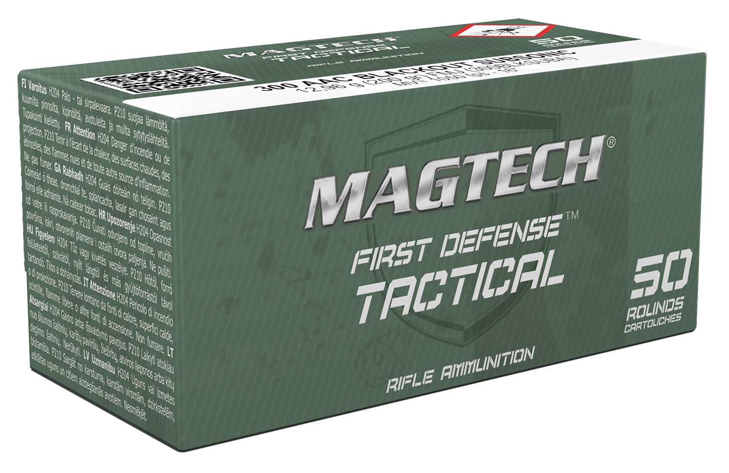 Magtech 300BLKSUBA Tactical/Training  300Blackout 200gr Full Metal Jacket Subsonic 50 Per Box/20 Case
