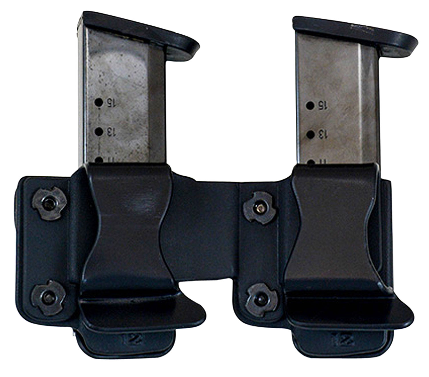 Comp-Tac C62301000LBKN Twin Mag Pouch Double Black Kydex Belt Clip...-img-0