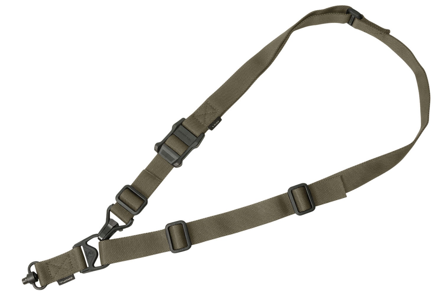 Magpul MAG515-RGR MS3 Single QD Sling GEN2 made of Nylon Webbing with Ranger Green Finish, Adjustable One-Two Point Design & QD Swivel for Rifles