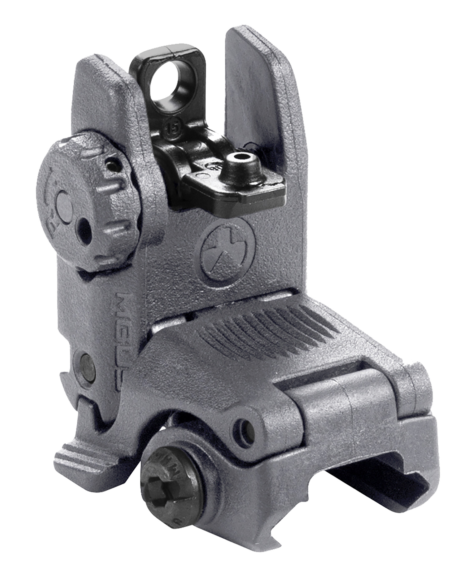 Magpul MAG248-GRY MBUS Sight Rear  Stealth Gray Polymer, Spring-Loaded Flip Up for AR-15/ M16 Magpul MAG248-GRY MBUS Sight Rear  Stealth Gray Polymer, Spring-Loaded Flip Up for AR-15/ M16