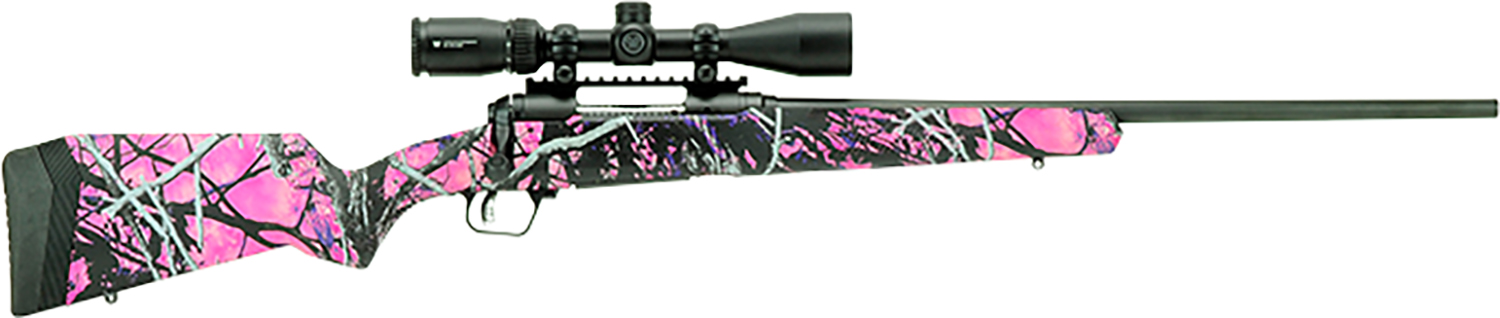 Savage Arms 57338 110 Apex Hunter XP 7mm-08 Rem 4+1 20" Matte Black Metal Muddy Girl Synthetic Stock Vortex Crossfire II 3-9x40mm Scope - SAVAGE ARMS - 7mm-08
