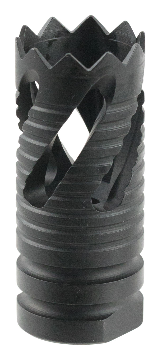 TacFire MZ1021 Thread Crown Muzzle Brake Black Oxide Steel with 1/2-28 tpi Threads & 2.05 OAL for 5.56x45mm NATO AR-15