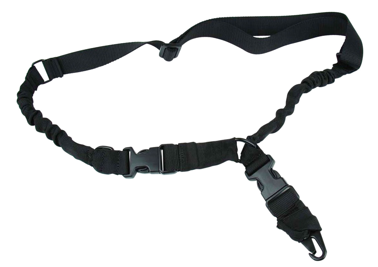 TacFire SL003B 2 to 1 Point Adjustable Bungee Sling 30"-40" Black Nylon
