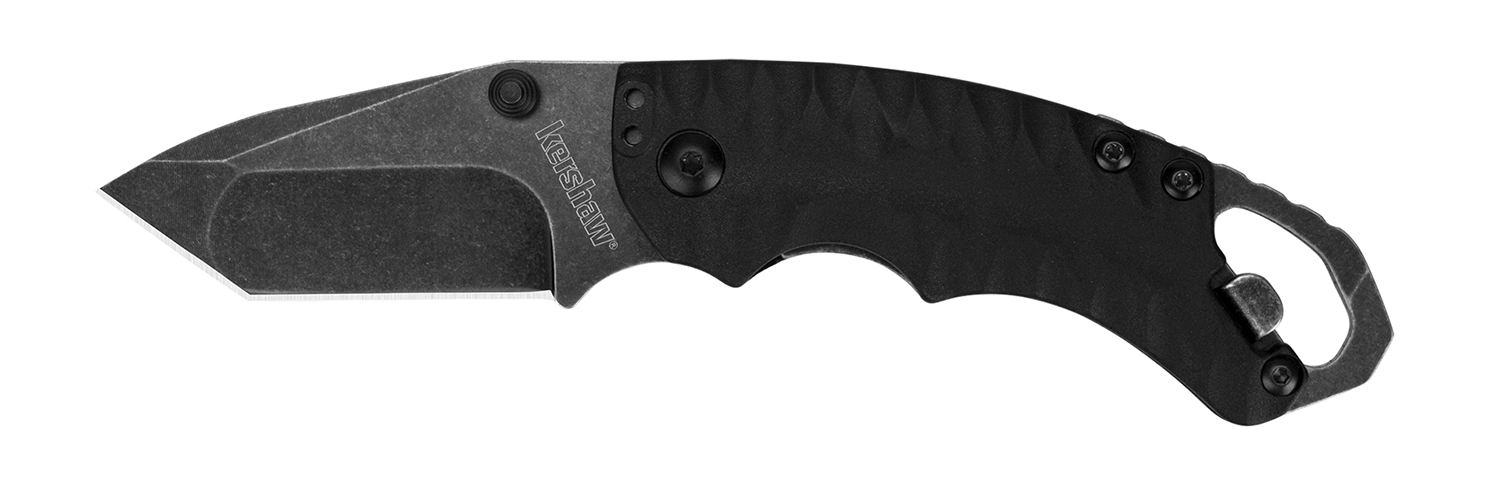 Kershaw 8750TBLKBW Shuffle II 2.60 Folding American Tanto Plain Black Oxide 8Cr14MoV SS Blade Black Glass-Filled Nylon Handle Includes Pocket Clip