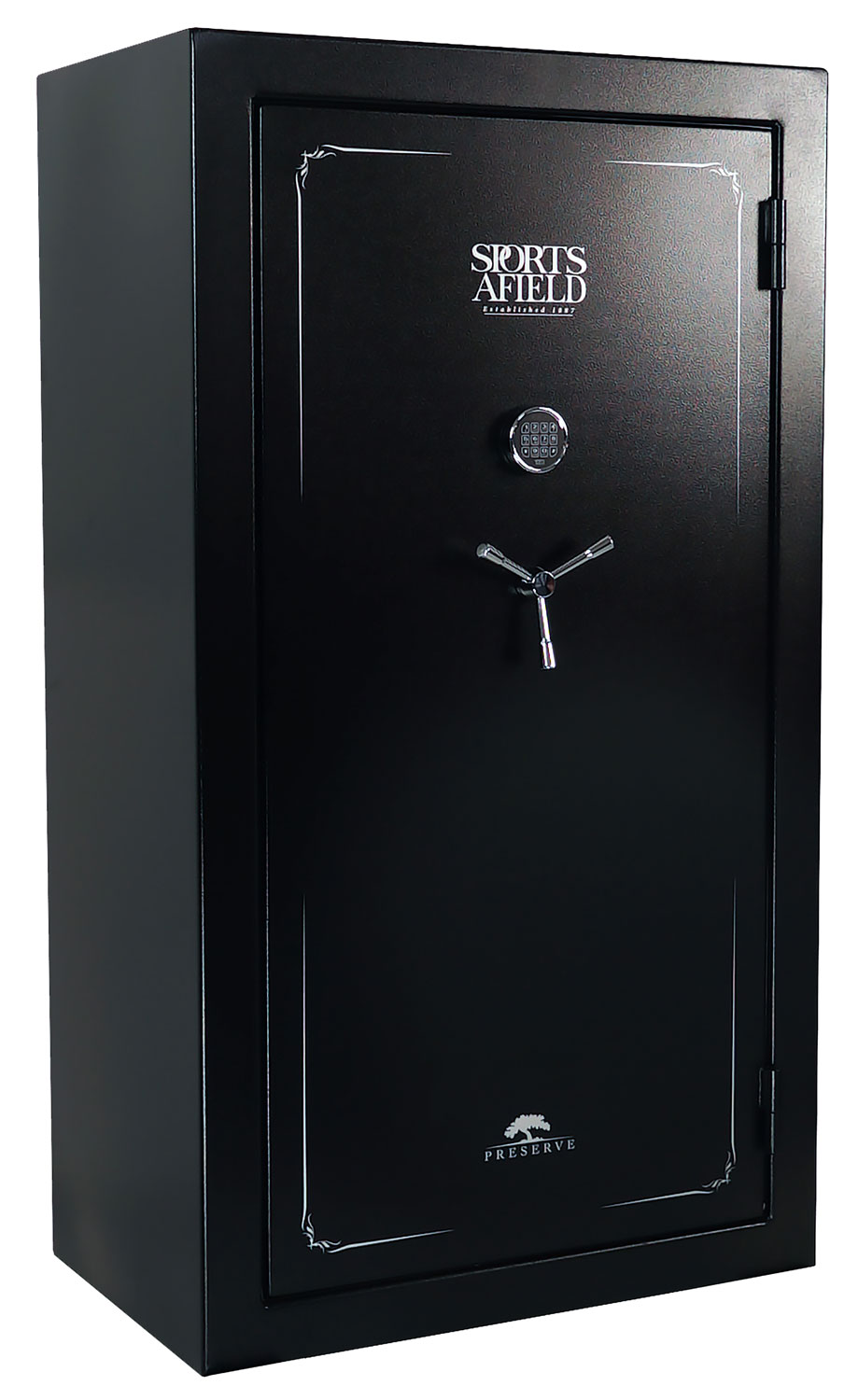SA Sports Afield SECSA7240P Preserve SA7240P Keypad/Key Entry Black Steel Holds 60 + 8 72" H x 40" W x 25" D Fireproof- Yes