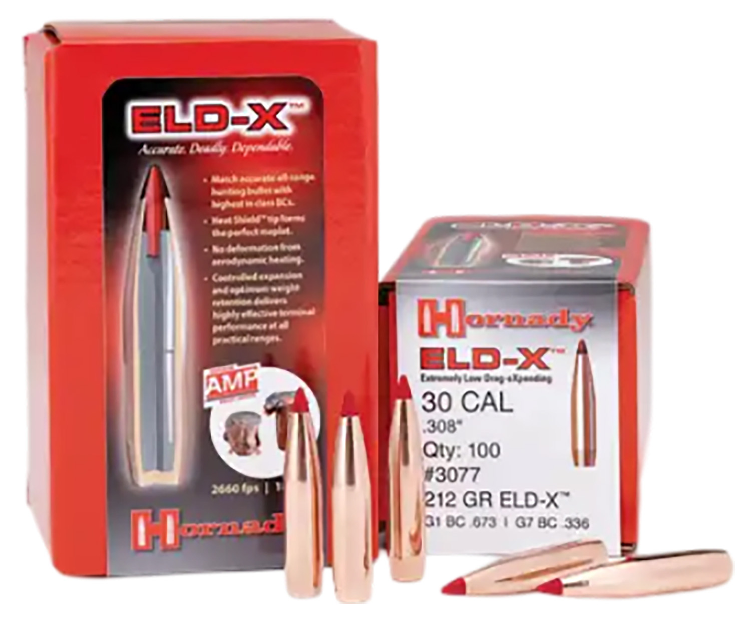 Hornady 7mm Bullets 175 Grains Boat Tail ELD-X Per 100 Md: 2841