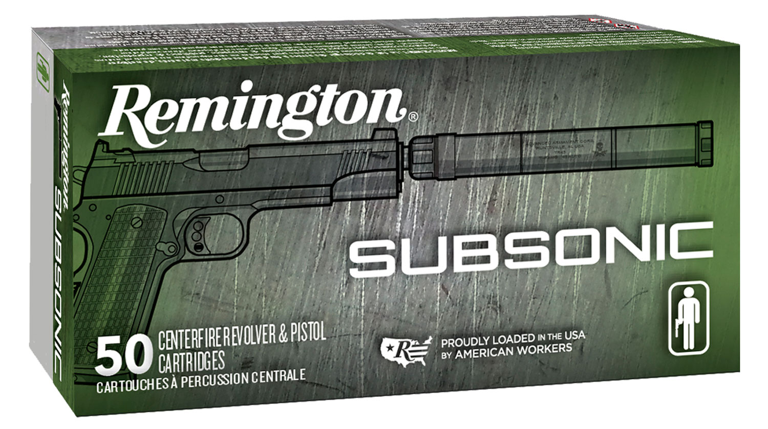 Remington Ammunition 28428 Subsonic 45ACP 230gr Flat Nose Enclosed Base... - Remington - FLAT NOSE ENCLOSED BASE