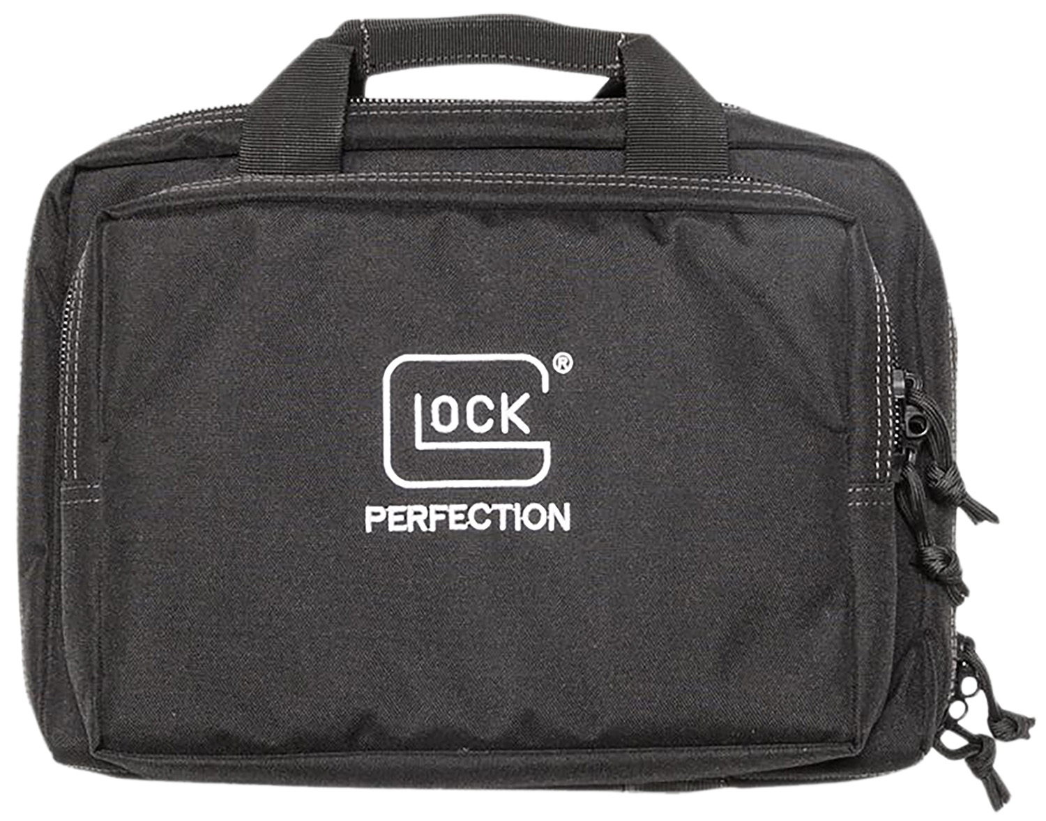 Glock AP60300 Double Pistol Case  Dual Padded Compartments, 5 Internal Mag Holders, 3 Zippered Compartments, Carry Handle, Black  12.5x9.5x4.5